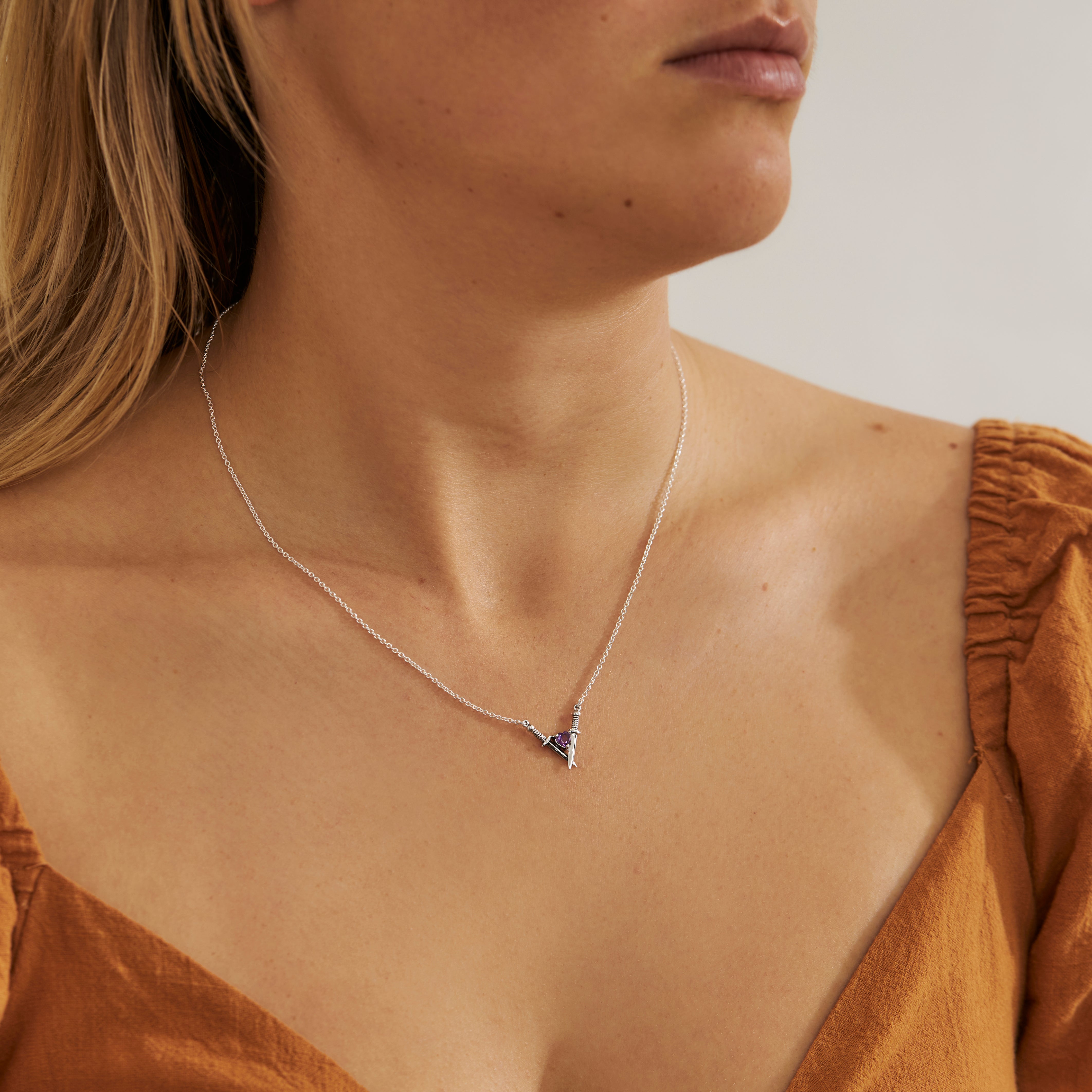 Love Struck Amethyst Necklace - Elegant Purple Gemstone Jewelry for Women | Perfect Gift for Valentine's Day, Anniversary & Romantic Occasions