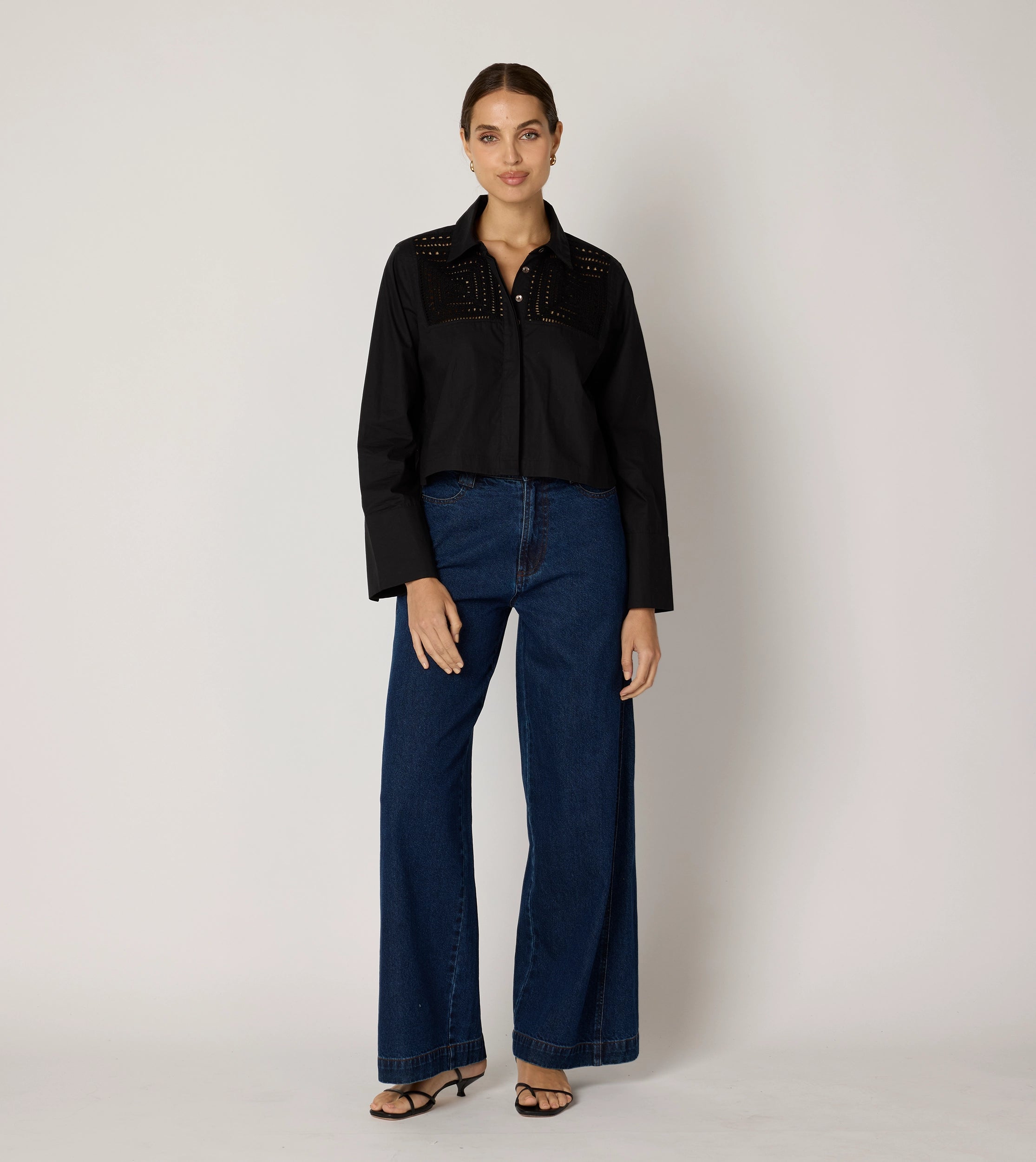 Sierra Women's Blouse - Elegant Black Long Sleeve Shirt for Office, Party & Casual Wear | Soft & Comfortable Fabric