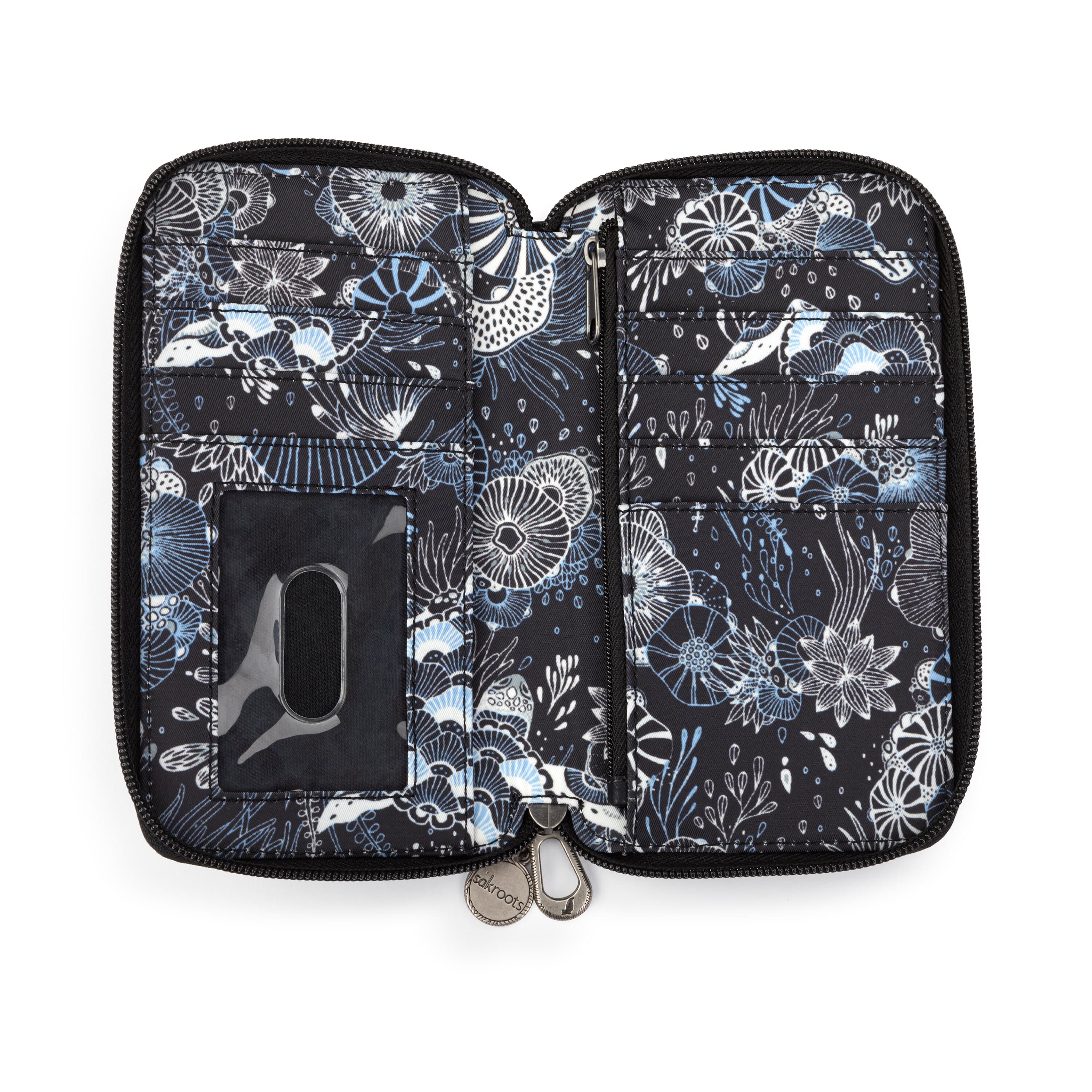 Salinas Smartphone Wallet - EcoTwill Fabric - Midnight Seascape Design - Slim RFID Blocking Card Holder for iPhone & Android - Perfect for Travel, Work & Everyday Use