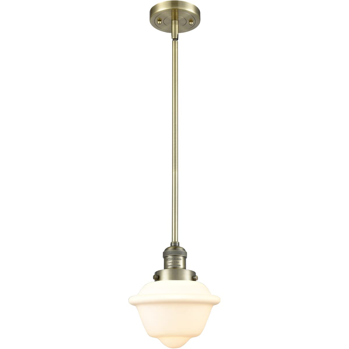 Innovations 201S-AB-G531-LED Mini LED Pendant Light in Antique Brass Finish - Perfect for Kitchen Island, Dining Room, or Entryway Lighting