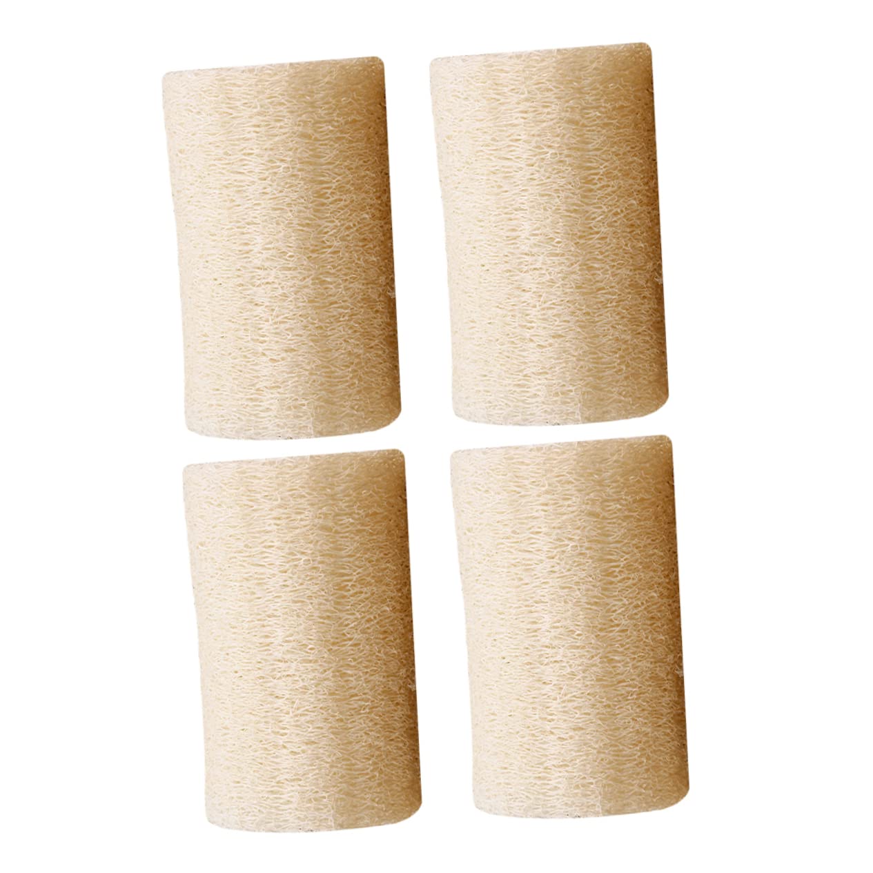 TOPBATHY 4 Pack Natural Loofah Body Brush - Exfoliating Shower Sponge for Back, Neck & Shoulder - Deep Cleaning Bath Brush for Smooth Skin - Perfect for Daily Shower & Spa Relaxation