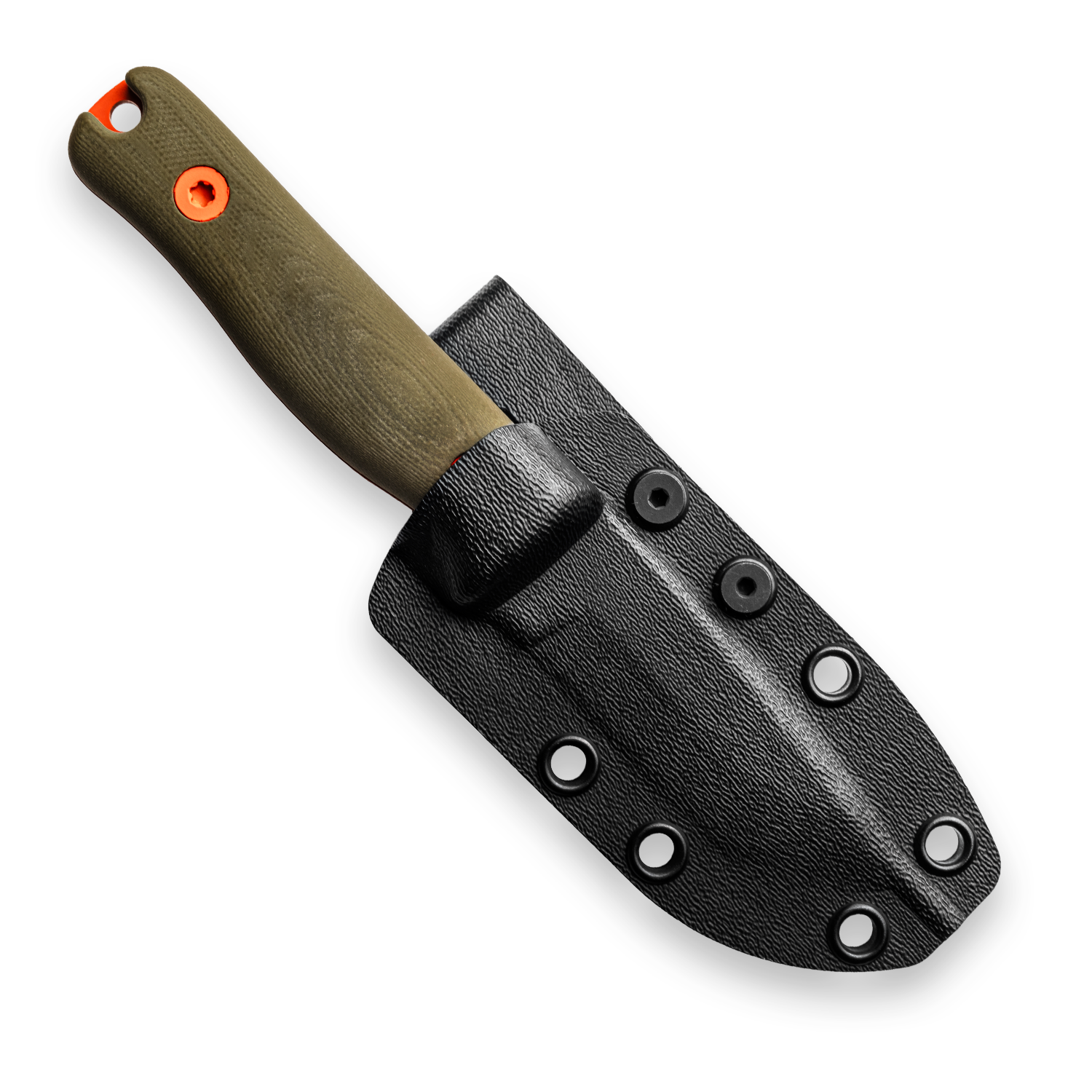 BLEM F3XC Extreme Conditions EDC Fixed Blade Knife - CPM 3V Steel, High Visibility Orange & OD Green G10 Handle - Perfect for Outdoor Survival, Hunting, and Tactical Use