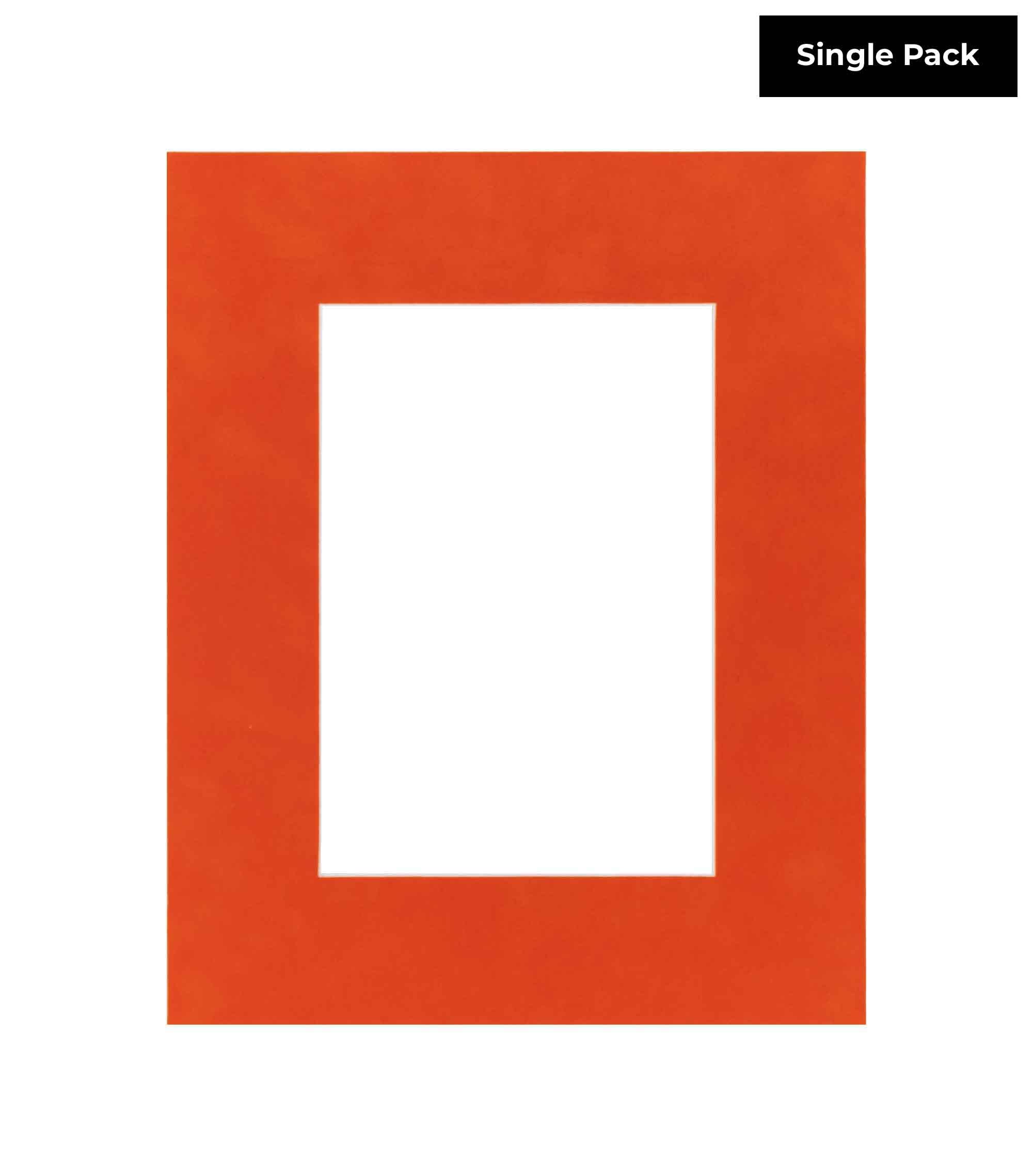 20x27 Acid-Free Orange Suede Precut Matboard with Backing Board - Bevel Cut for 17x24 Photos - 4-Ply Thickness - Includes Crystal Clear Self-Seal Photo Mat Bag - Perfect for Picture Framing, Art Displays, and Photo Preservation