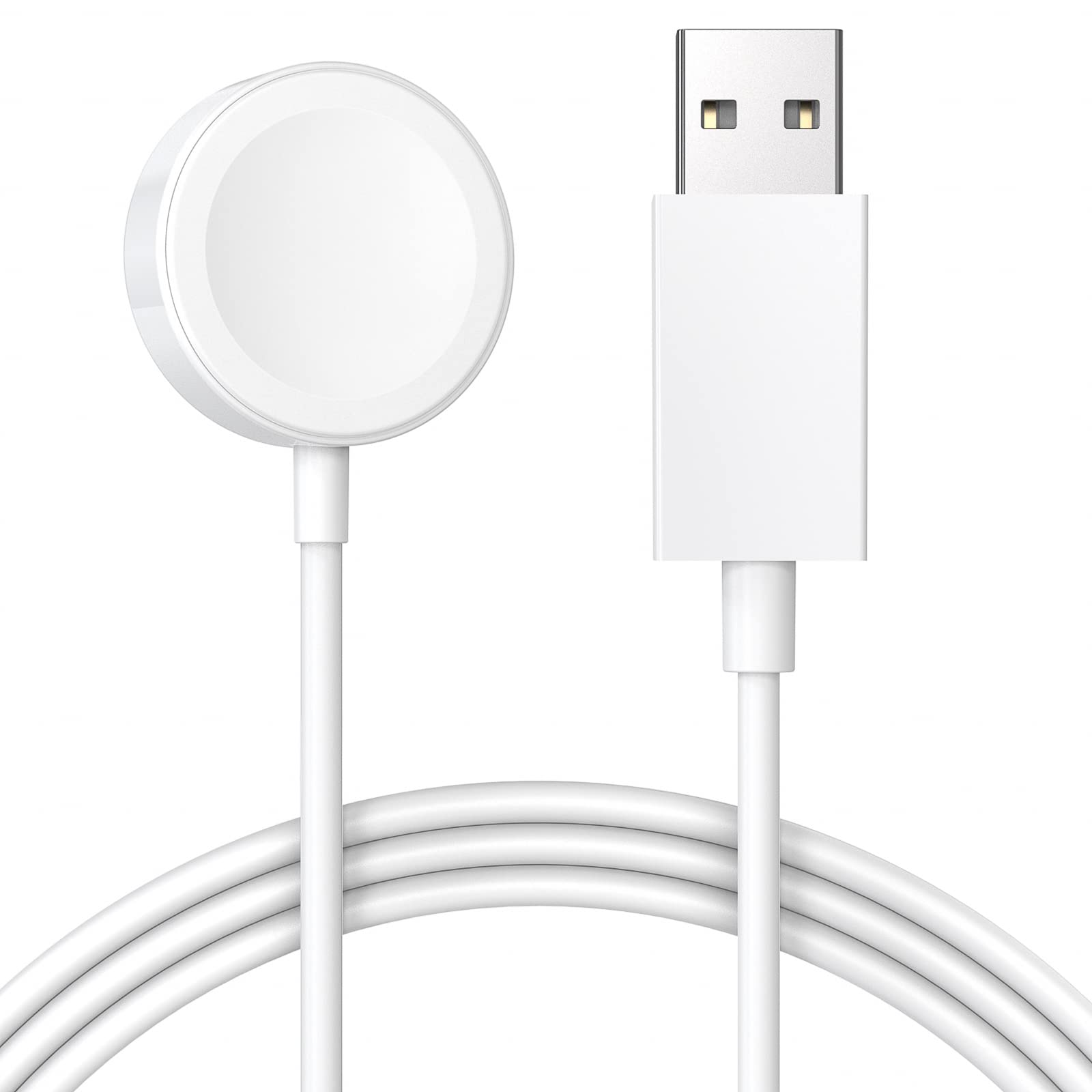 Marchpower Fast Magnetic Wireless Charger for Apple Watch Series SE/7/6/5/4/3/2/1 - Portable 1M Charging Cable Compatible with iPhone - Perfect for Travel, Office and Nightstand Charging