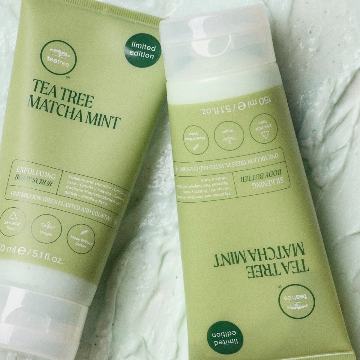 Organic Tea Tree & Matcha Mint Body Wash & Lotion Set - Refreshing & Hydrating Skincare Duo for Sensitive Skin - Perfect for Daily Shower & Post-Workout Care