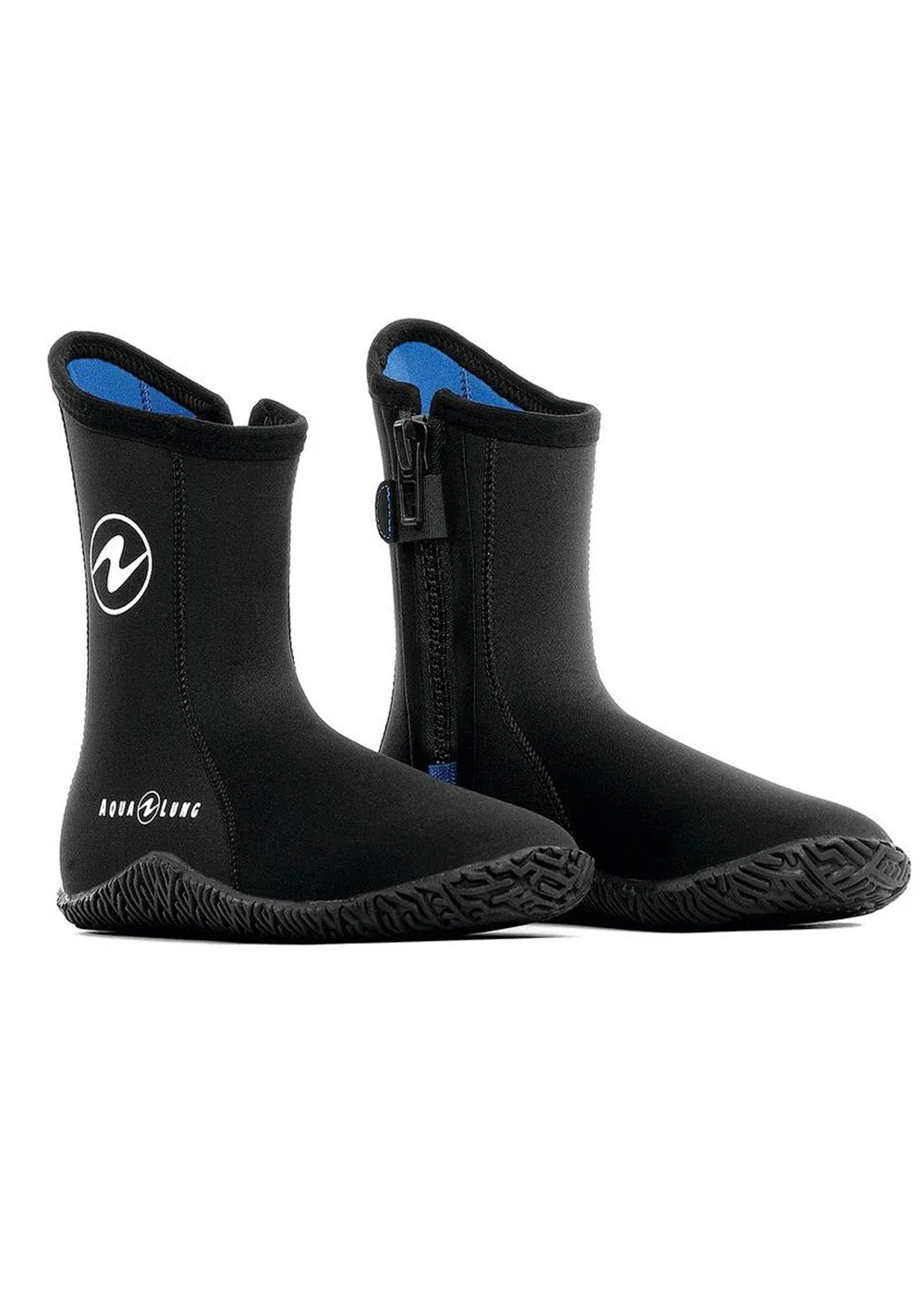 Aqua Lung 3mm Men's Neoprene Scuba Diving Boots with Zipper - Warm Waterproof Snorkeling & Spearfishing Footwear for Beach & Pool Activities
