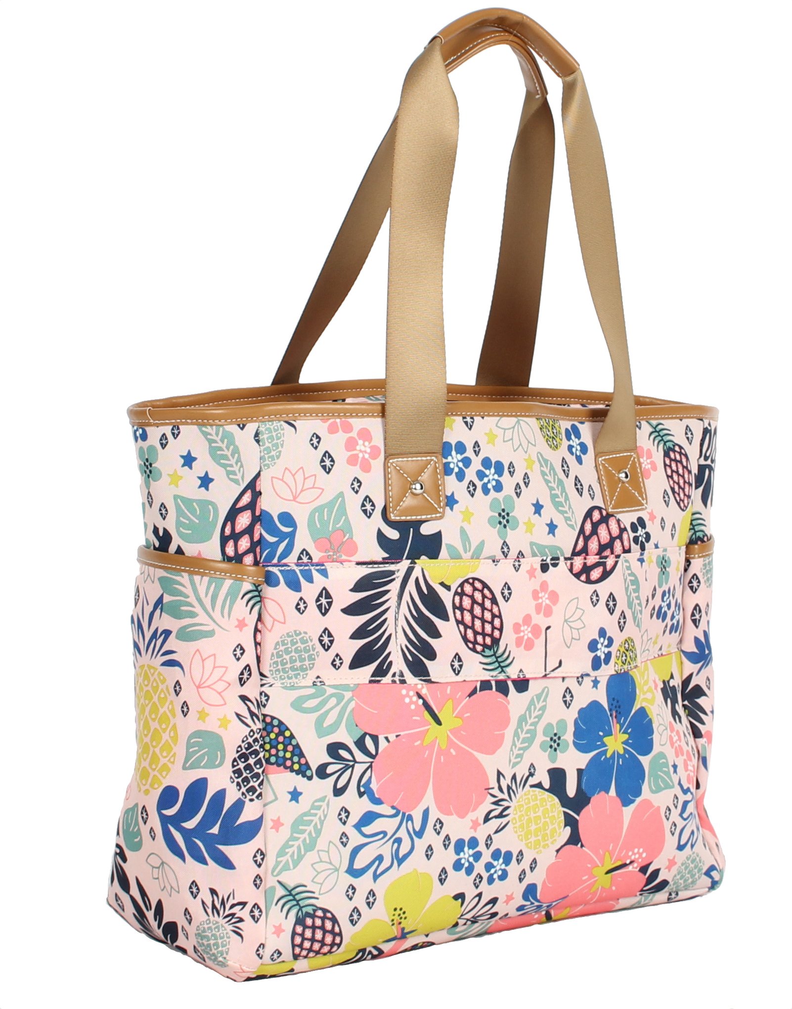 Lily Bloom Floral Print Women's Handbag - Large Capacity Tote Satchel Shoulder Bag for Work, Travel & Everyday Use