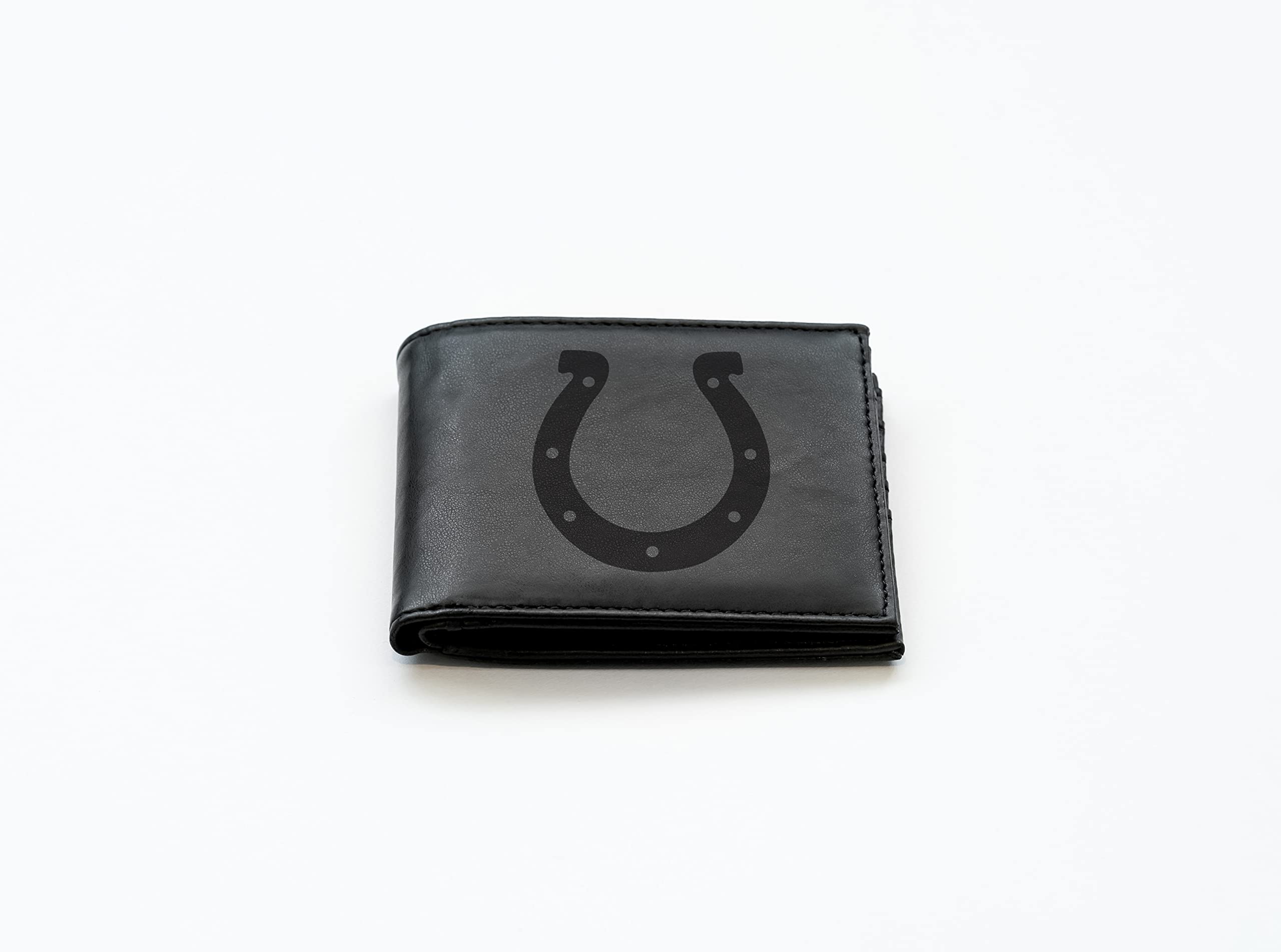 NFL Laser Engraved Slim Billfold Wallet for Men - Premium Leather Money Clip Wallet - Perfect Gift for Football Fans (Office, Travel, Everyday Use)