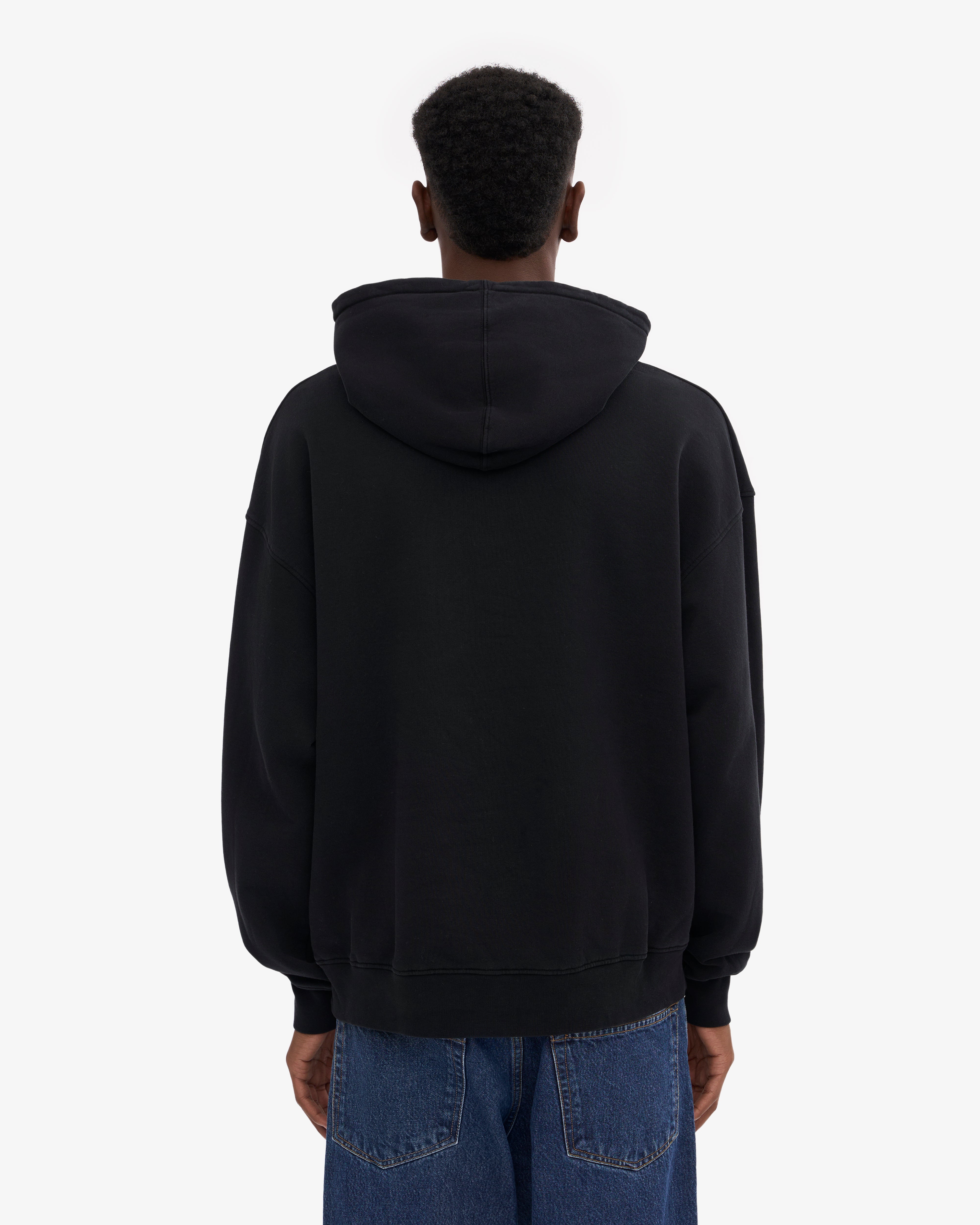 Organic Oversized Hoodie - Deep Black | Eco-Friendly Cotton Pullover for Men & Women | Perfect for Casual Wear, Gym & Outdoor Activities