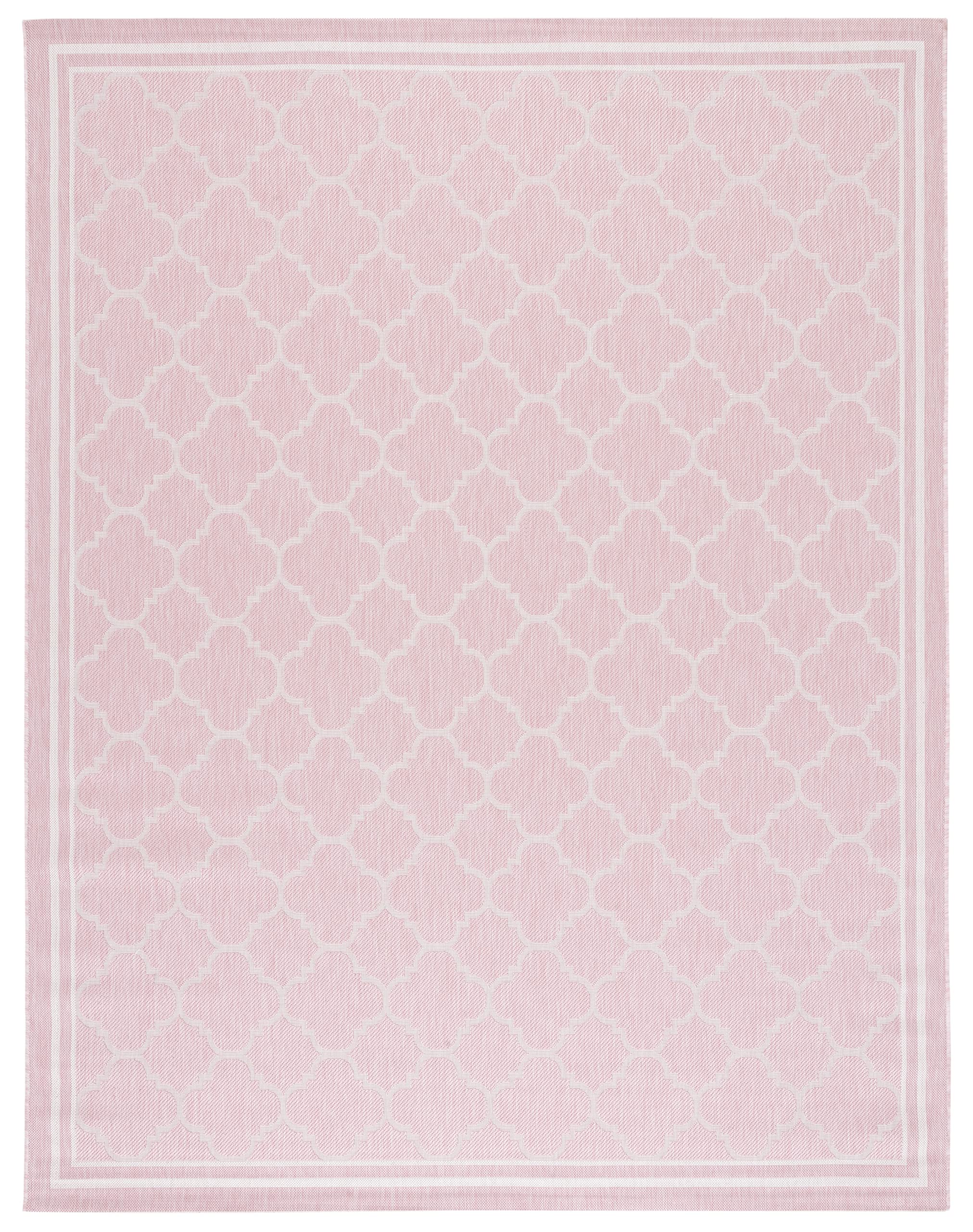 SAFAVIEH Courtyard Collection 8' x 10' Pink Beige Indoor Outdoor Waterproof Rug - Easy Clean Non-Slip Area Rug for Patio, Backyard, Mudroom, Deck & Poolside (CY8918)