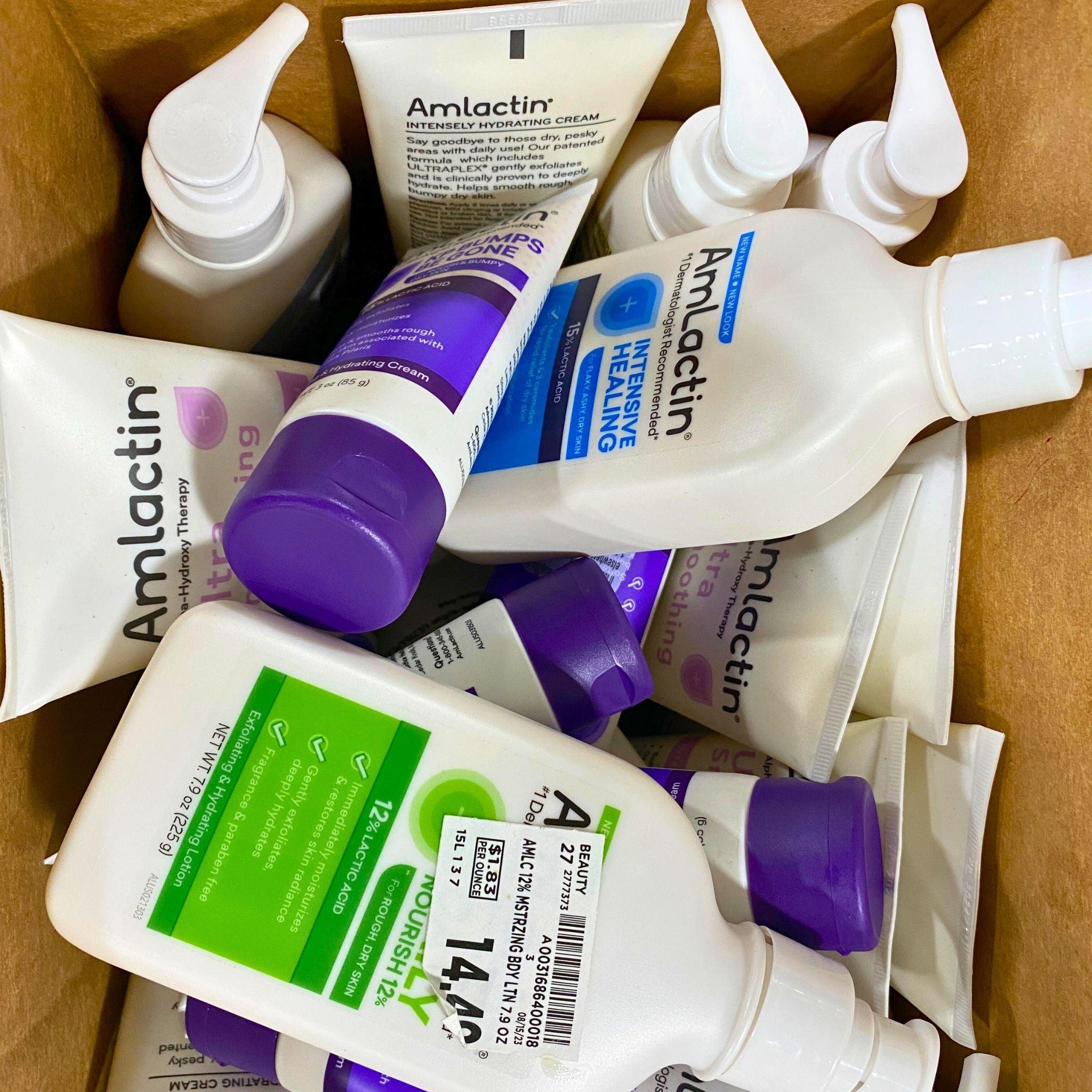 AmLactin Moisturizing Lotion & Cream Set - 27 Piece Bundle for Dry Skin Care, Keratosis Pilaris & Eczema Relief - Perfect for Daily Hydration & Body Exfoliation
