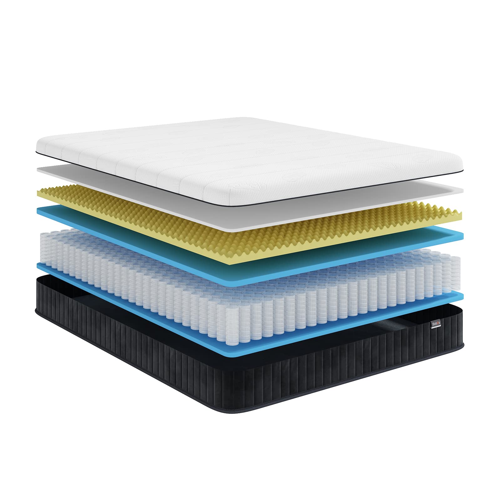 10 Inch Hybrid Memory Foam Queen Mattress in a Box - Firm Support & Pressure Relief for Back Pain - CertiPUR-US Certified Cooling Gel Mattress for Bedroom, Guest Room & Apartment Sleeping