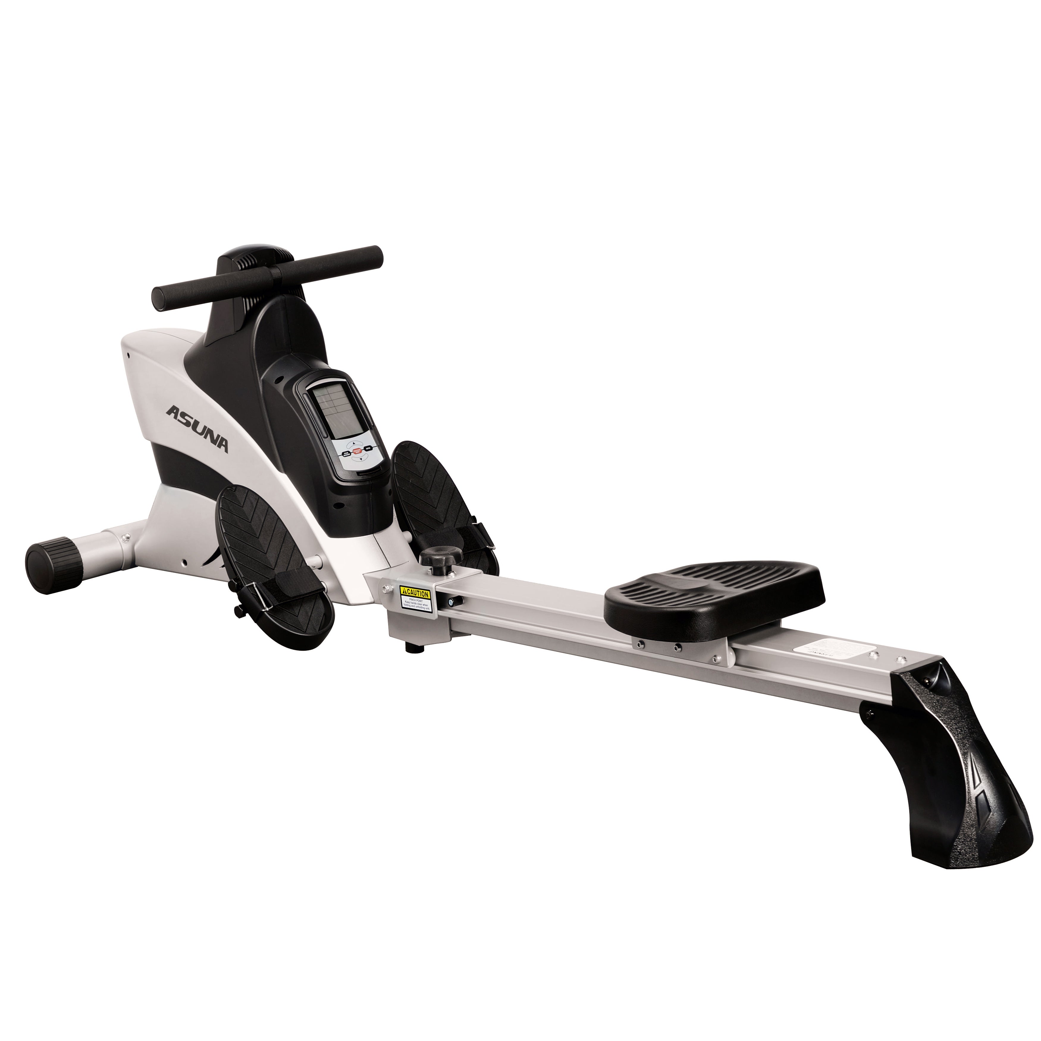Commercial Folding Rowing Machine with Heart Rate Monitor - Heavy Duty Home Gym Equipment for Cardio & Full Body Workout - Perfect for Small Spaces & Home Fitness