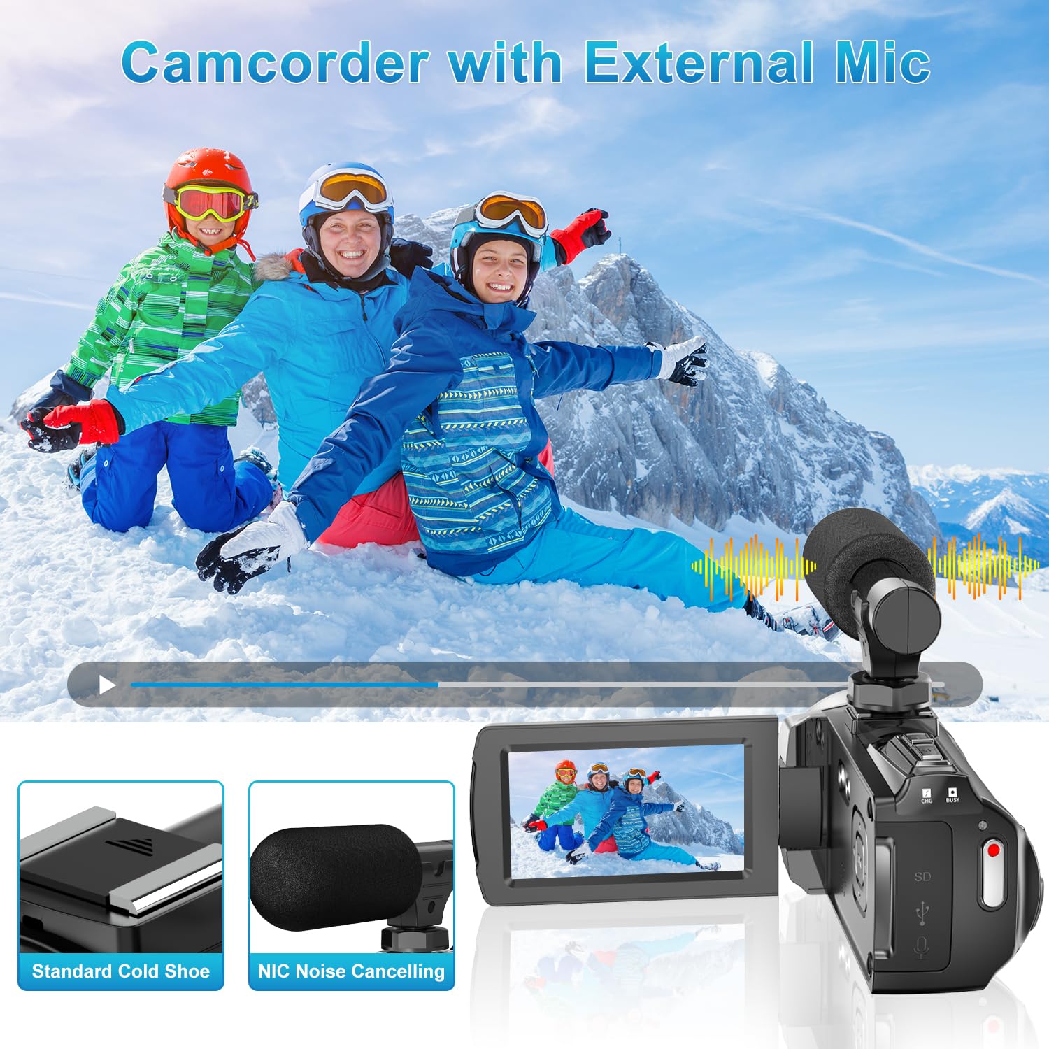 Windancy 4K Ultra HD Video Camera with 18X Digital Zoom - 3 Inch IPS 270° Rotating Screen & Built-in Microphone for YouTube Vlogging, Travel Filming, and Live Streaming