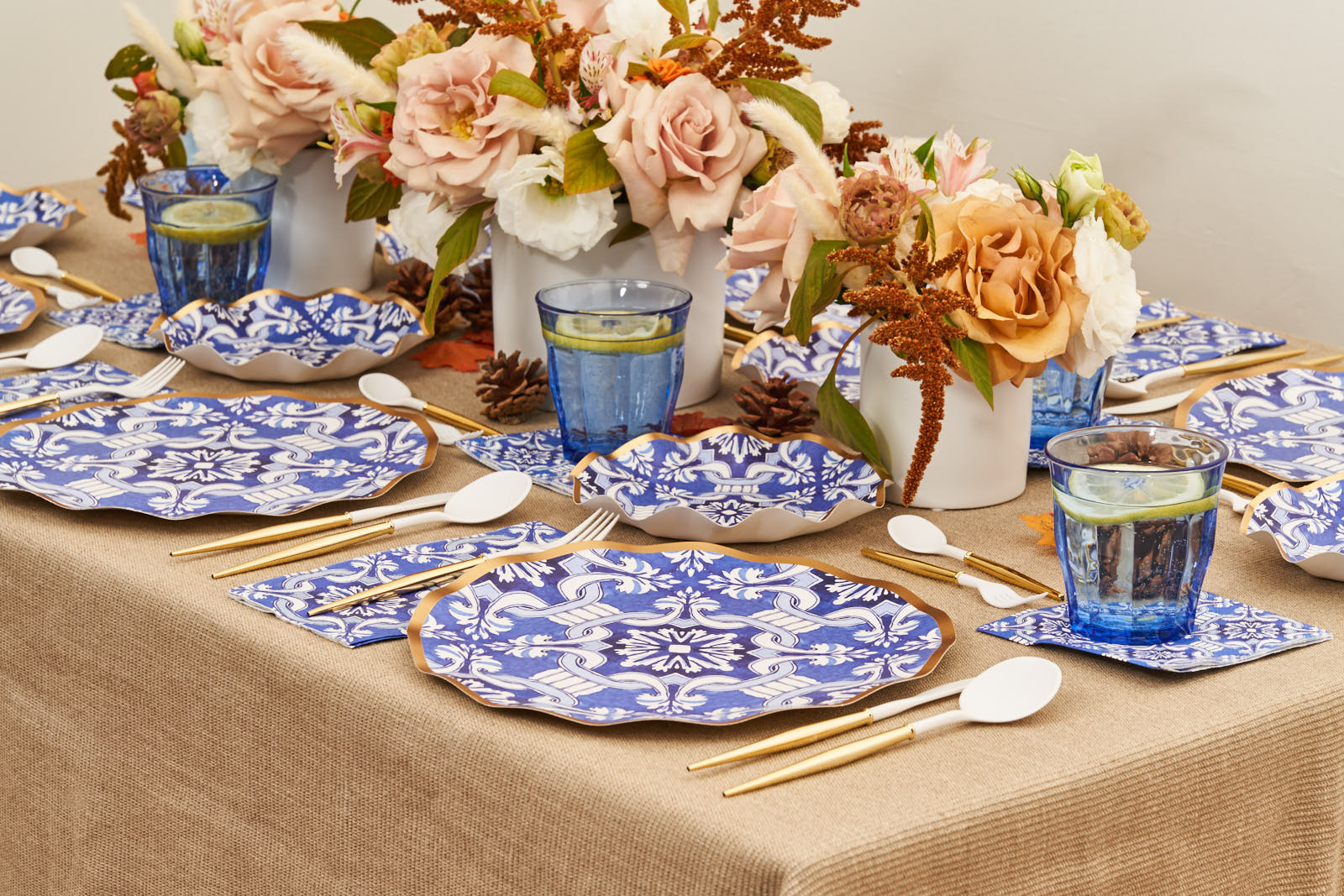 Premium Moroccan Lemons Table Setting - Elegant Dinnerware for Mediterranean & Boho Decor | Perfect for Weddings, Parties & Home Dining
