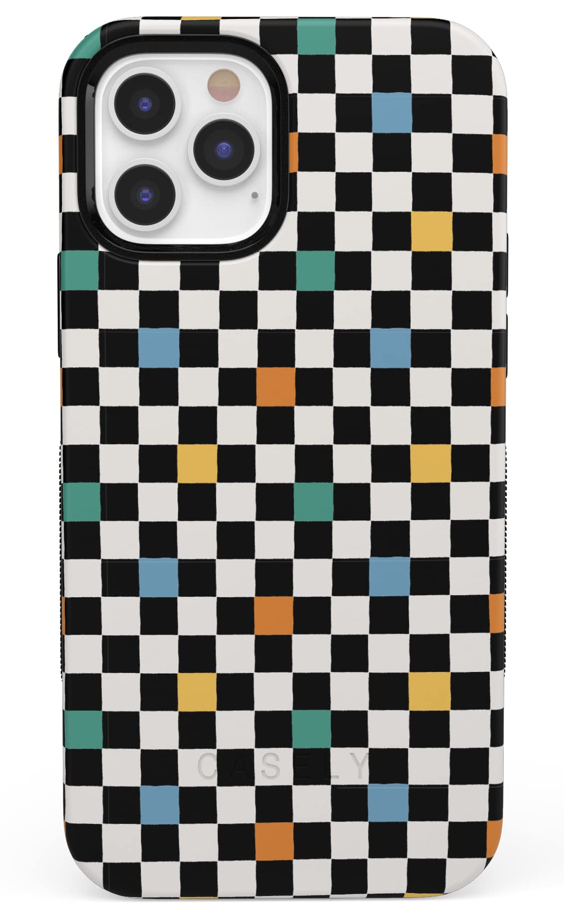 Casely iPhone 11 Pro Max Case - Old Skool Retro Checkerboard Design | Slim Protective Cover for iPhone 11 Pro Max | Perfect for Skateboarding, Music Festivals & Vintage Style Lovers