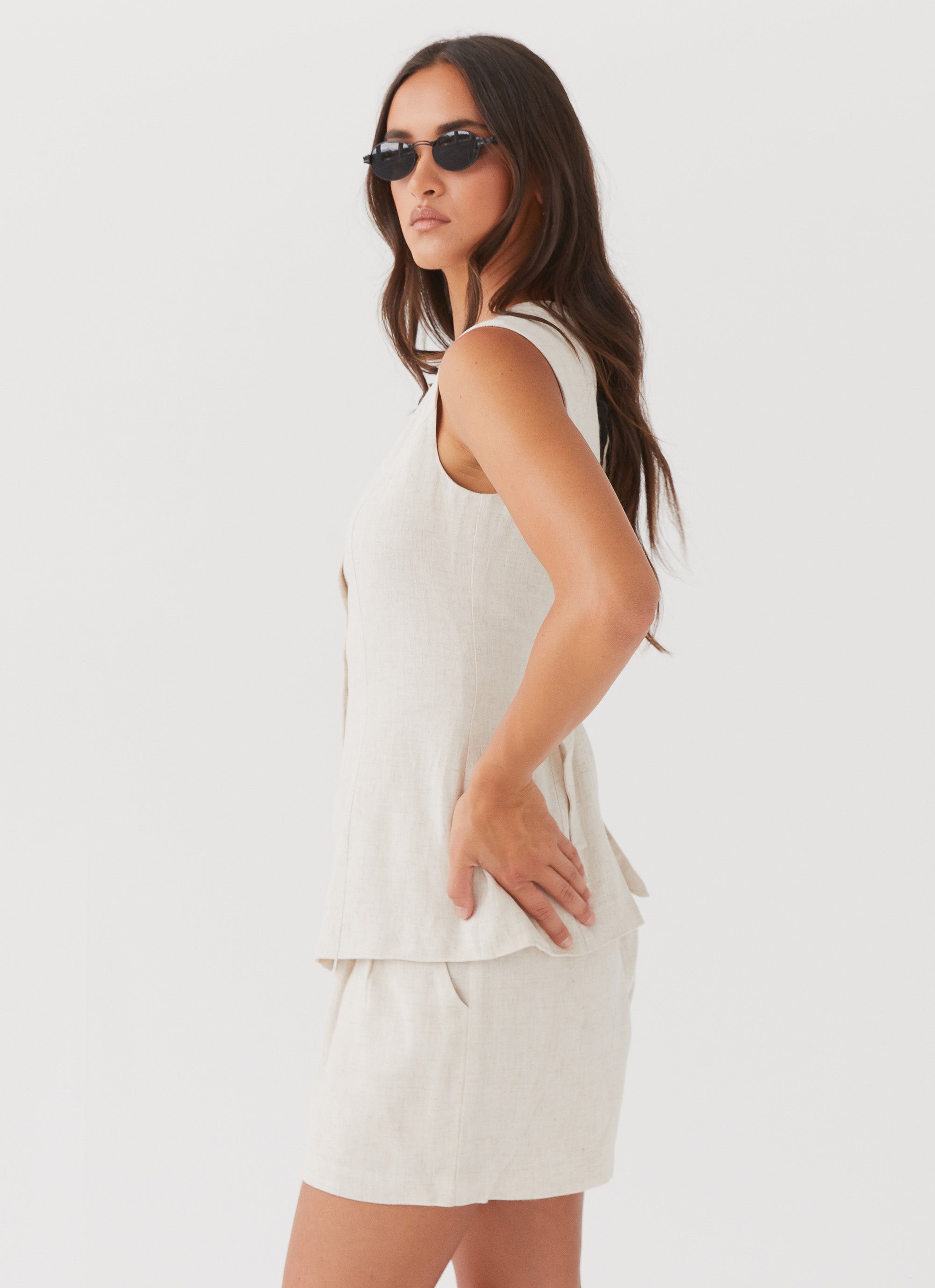 Born For Bordeaux Linen Vest in Oatmeal - Lightweight Summer Layering Piece for Men | Perfect for Beach Weddings, Outdoor Events & Casual Wear