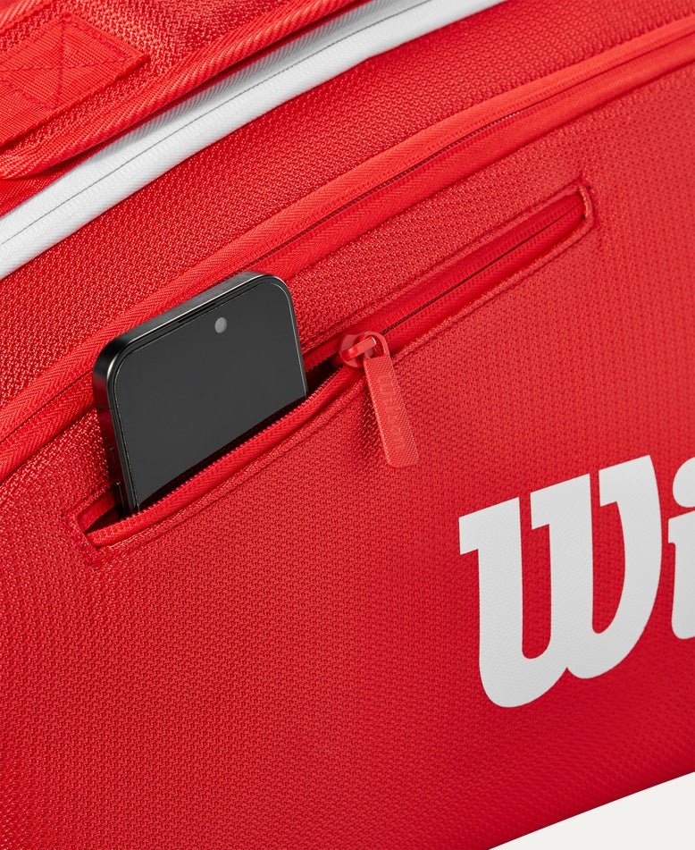 Wilson Super Tour 15 Pack Tennis Bag - Premium Red (2025) | Durable Tennis Gear for Players & Coaches | Perfect for Tournaments, Practice & Travel