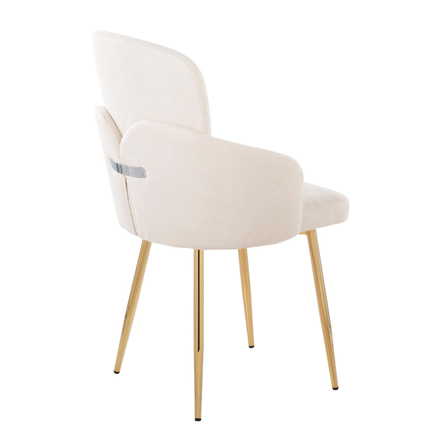 LumiSource Dahlia Upholstered Dining Chairs Set of 2 - Modern Kitchen Chairs for Dining Table - Comfortable Contemporary Seating for Home, Restaurant & Office Use