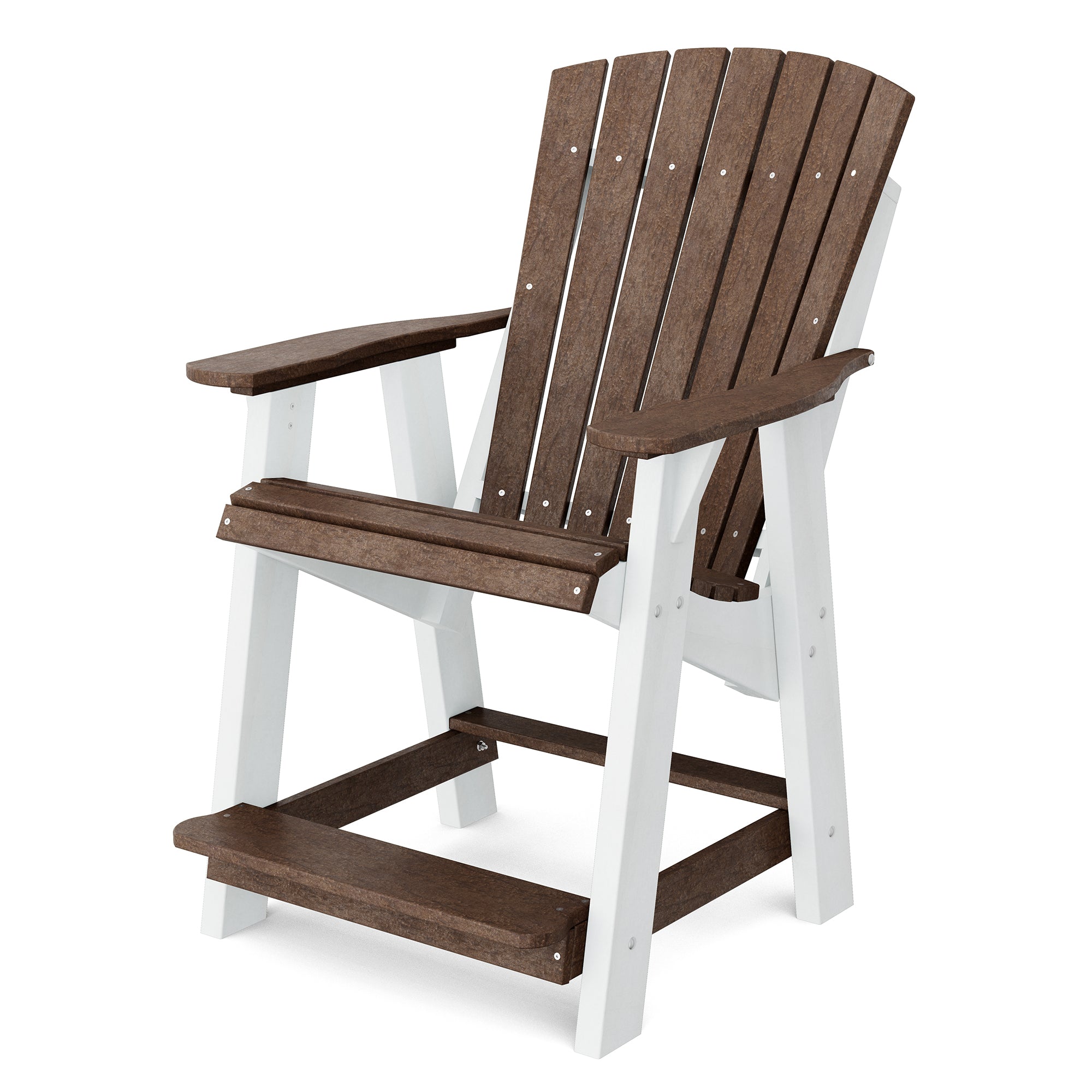 Premium Heritage High Adirondack Chair - Solid Wood Outdoor Patio Furniture for Garden, Deck, Poolside & Backyard Relaxation
