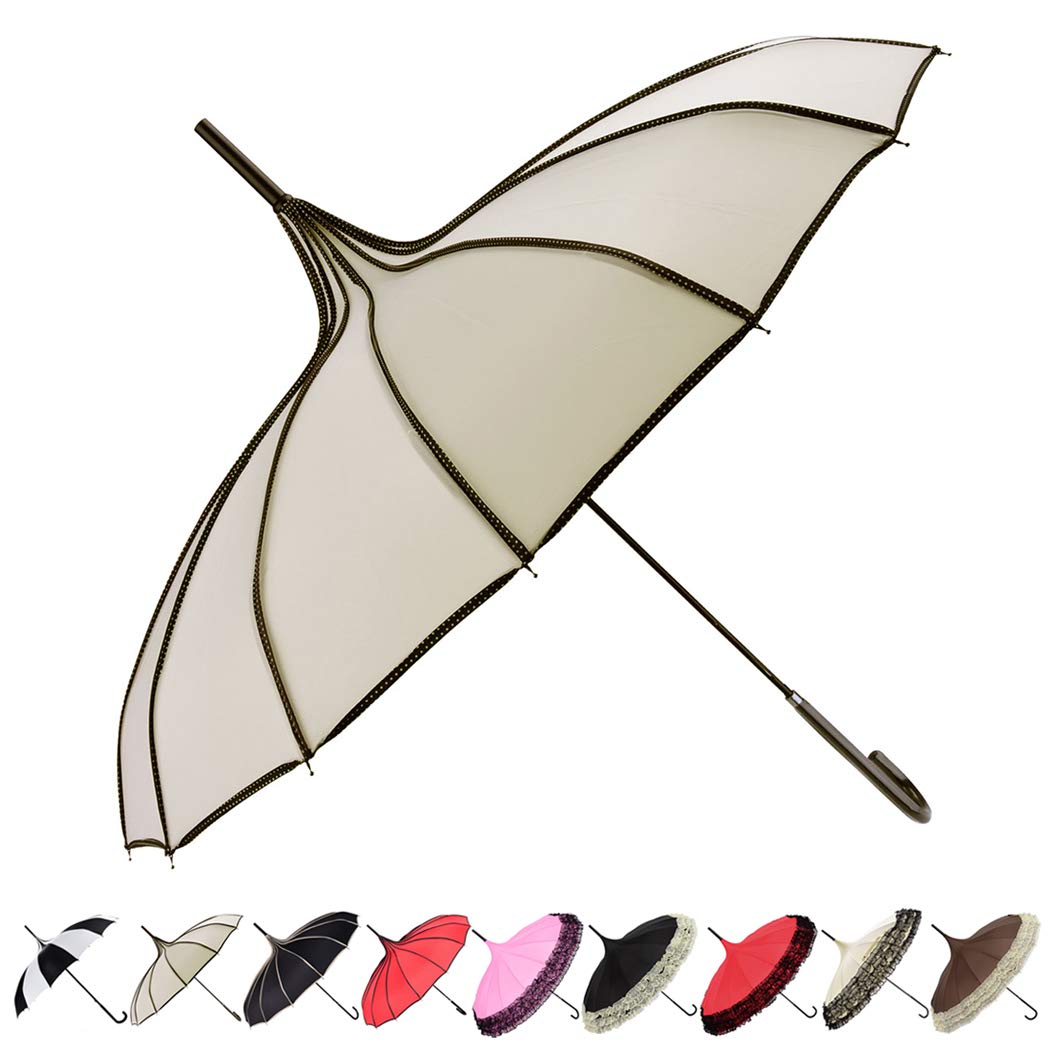 Outgeek Sun Shade Umbrella with Hook Handle - Portable UV Protection Parasol for Outdoor Photography, Beach, Picnics & Travel