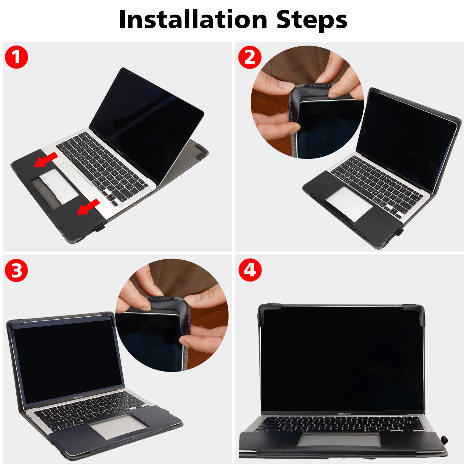Premium Genuine Leather Case for MacBook Air 13.6