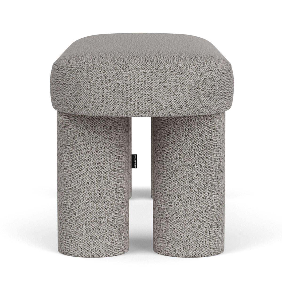 Charlie Boucle Bench - Modern Upholstered Accent Bench for Living Room, Bedroom & Entryway - Soft Chenille Fabric with Wooden Legs - Stylish Seating & Decor for Home