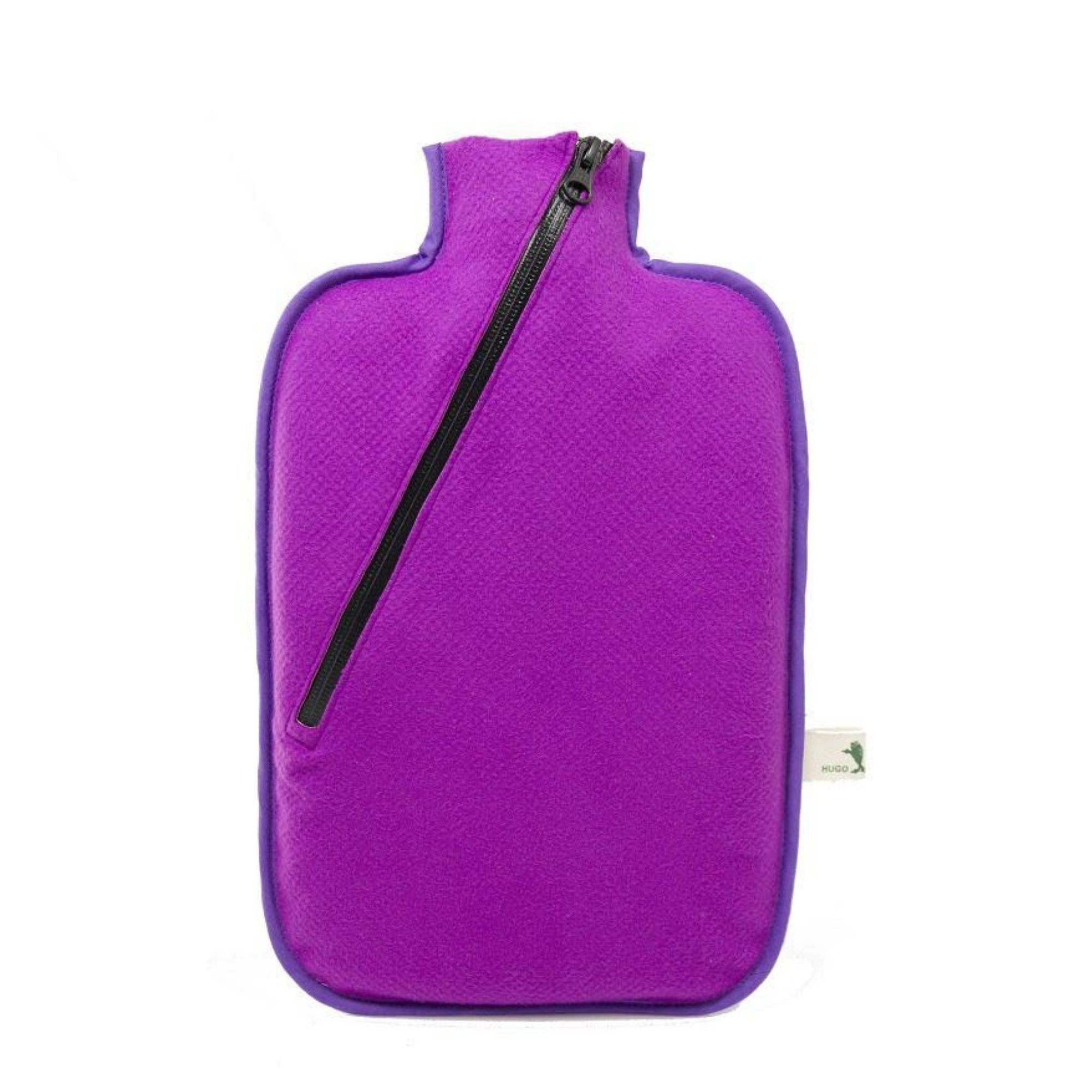 2L Eco-Friendly Hot Water Bottle with Purple Zip Cover - Rubberless, BPA-Free for Pain Relief, Warmth & Comfort - Perfect for Cold Nights, Menstrual Cramps & Muscle Aches