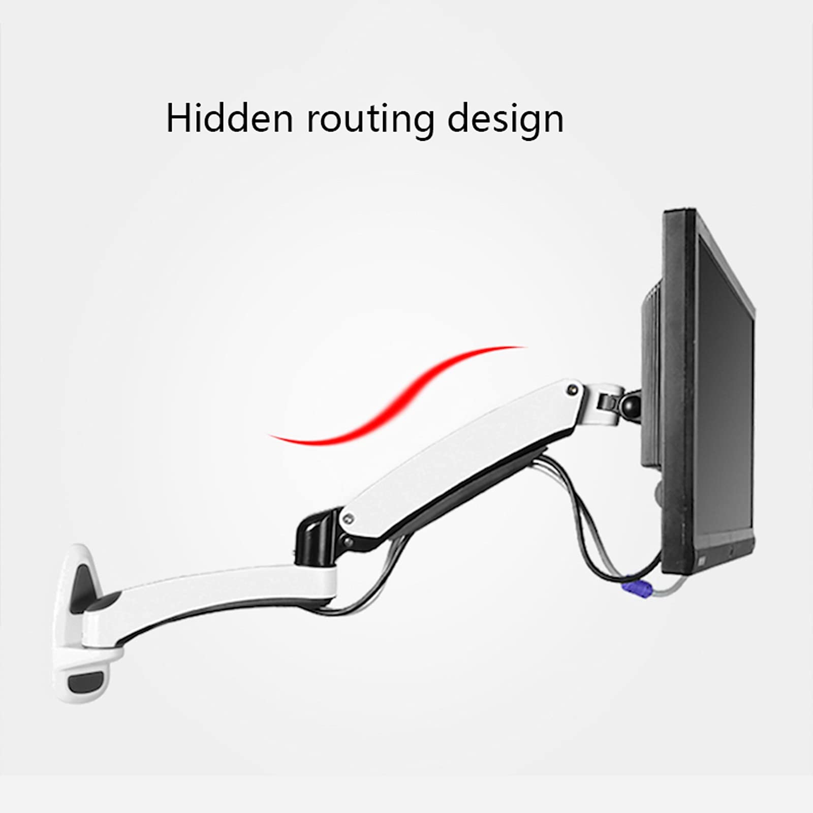 Ergonomic Monitor Arm Stand - Adjustable Long Arm Monitor Mount for 12