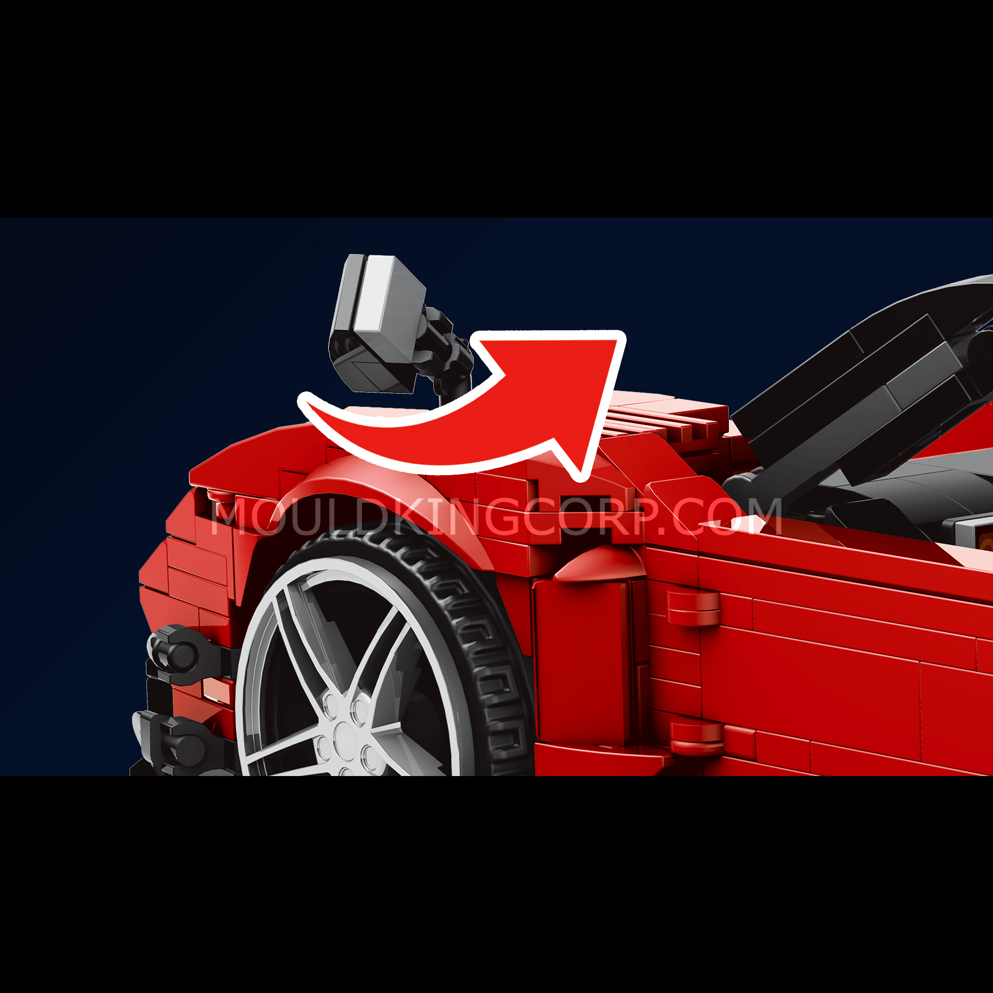 MOULD KING 10041 Zonda R Sports Car Model Building Set - 1,278 Piece DIY Race Car Kit for Adults & Teens | Perfect for Collectors, Display & Gift Giving | Build Your Own Supercar Model