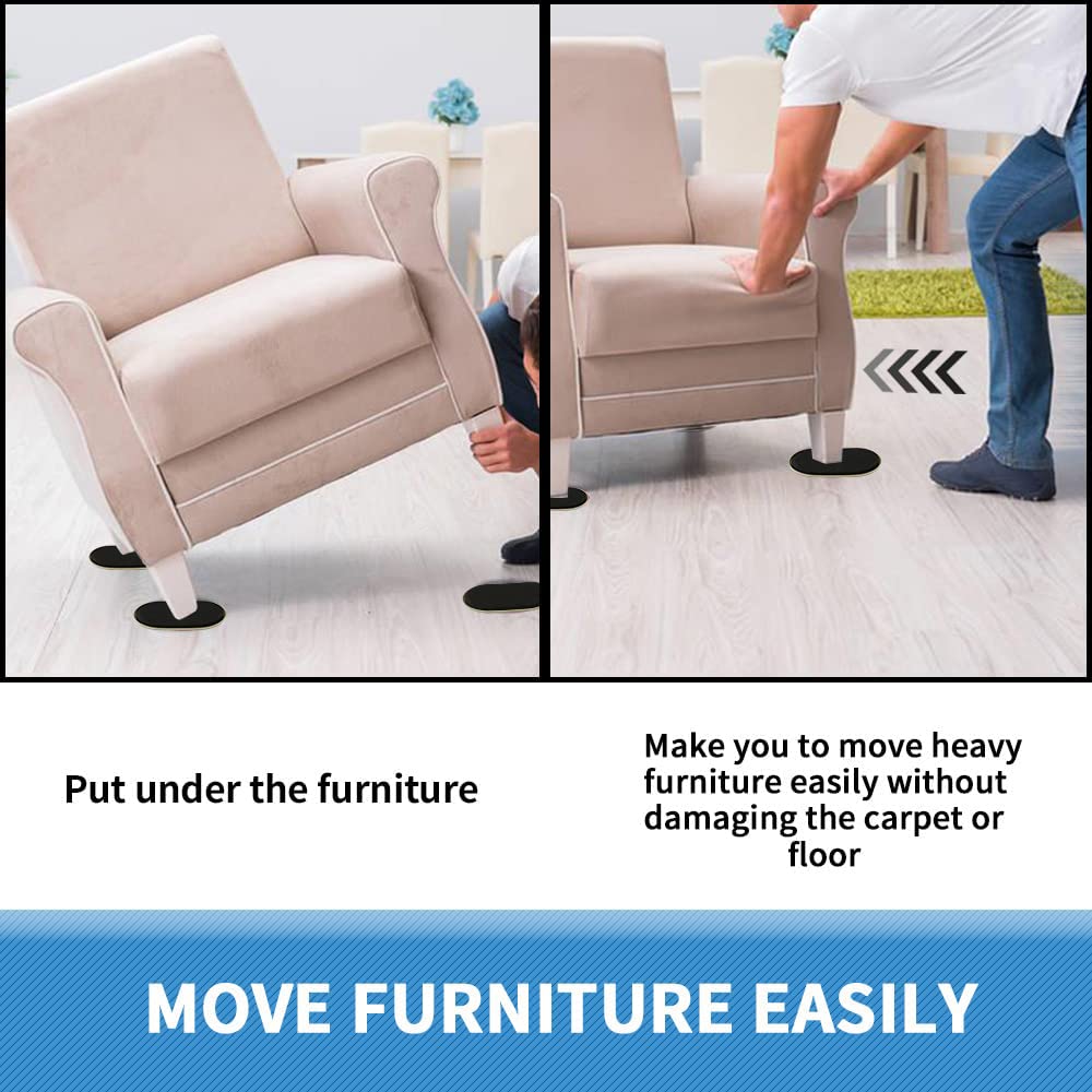 Heavy Duty Furniture Sliders 8 Pack - 3.5
