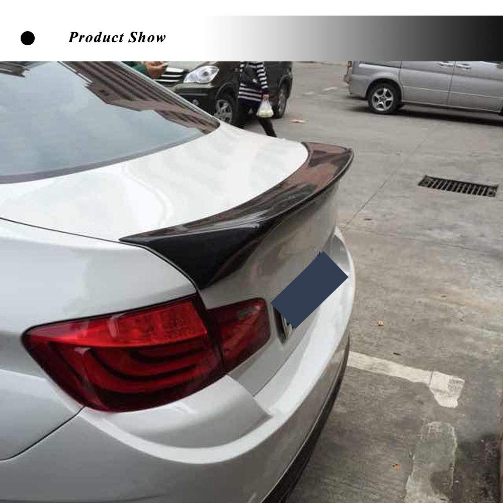 BMW 5 Series F10 Carbon Fiber Rear Trunk Spoiler (2011-2017) - Compatible with 520i 520d 528i 535i 550i M5 - Style 1 Deck Lip Boot Lid - Enhance Aerodynamics & Sporty Look for Sedan & Coupe Models