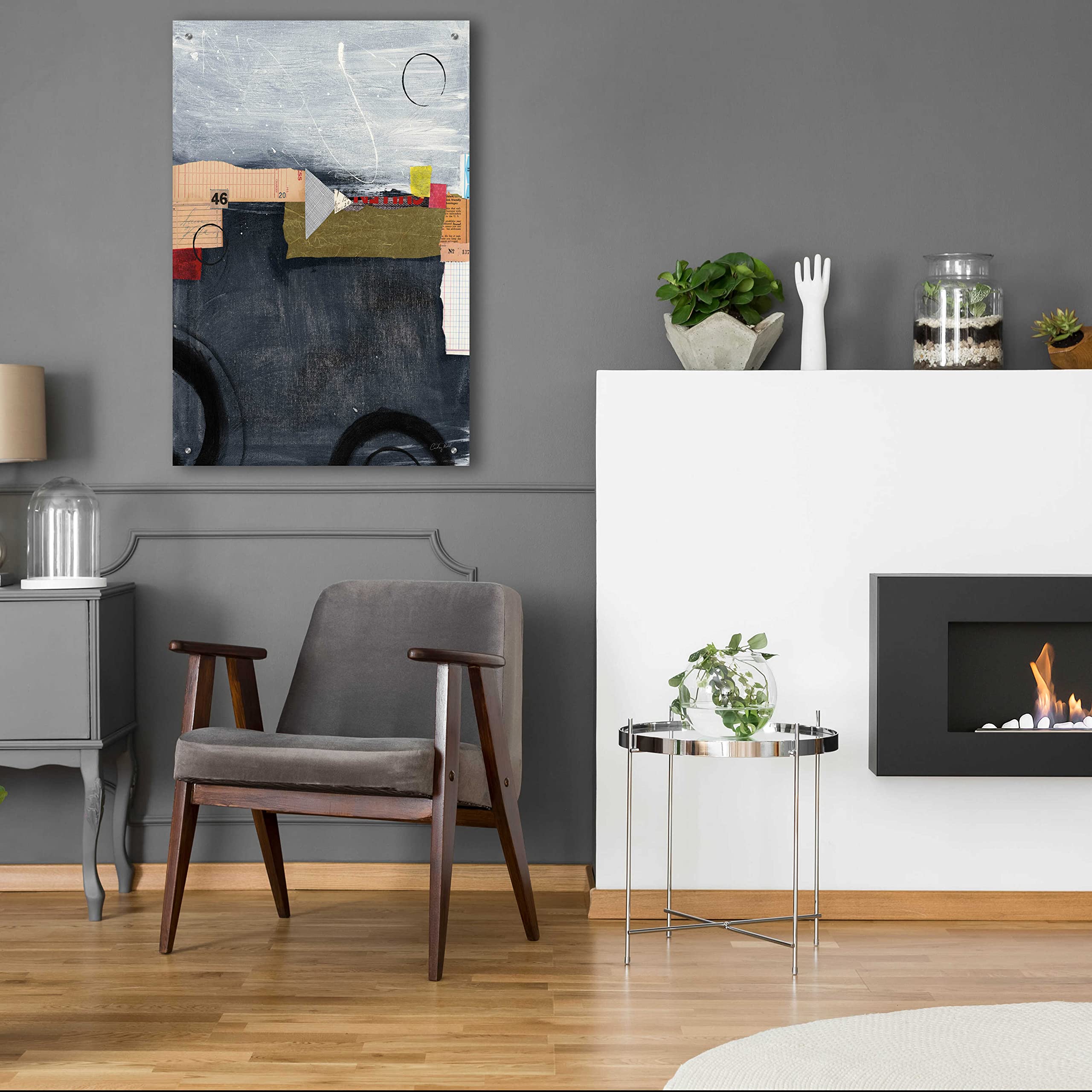 Abstract 46 Acrylic Glass Wall Art by Courtney Prahl - 24x36 Inches Modern Canvas Painting for Living Room, Bedroom & Office Decor