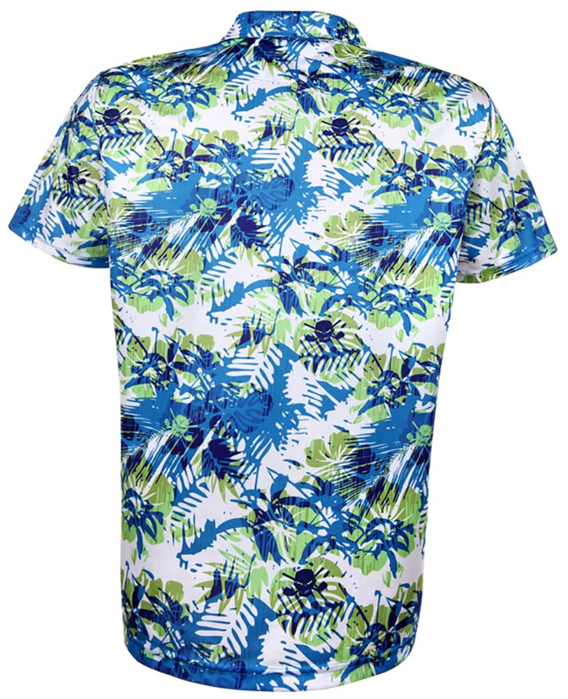 Hawaiian Print ProCool Golf Shirt for Men - Beach & Golf Wear