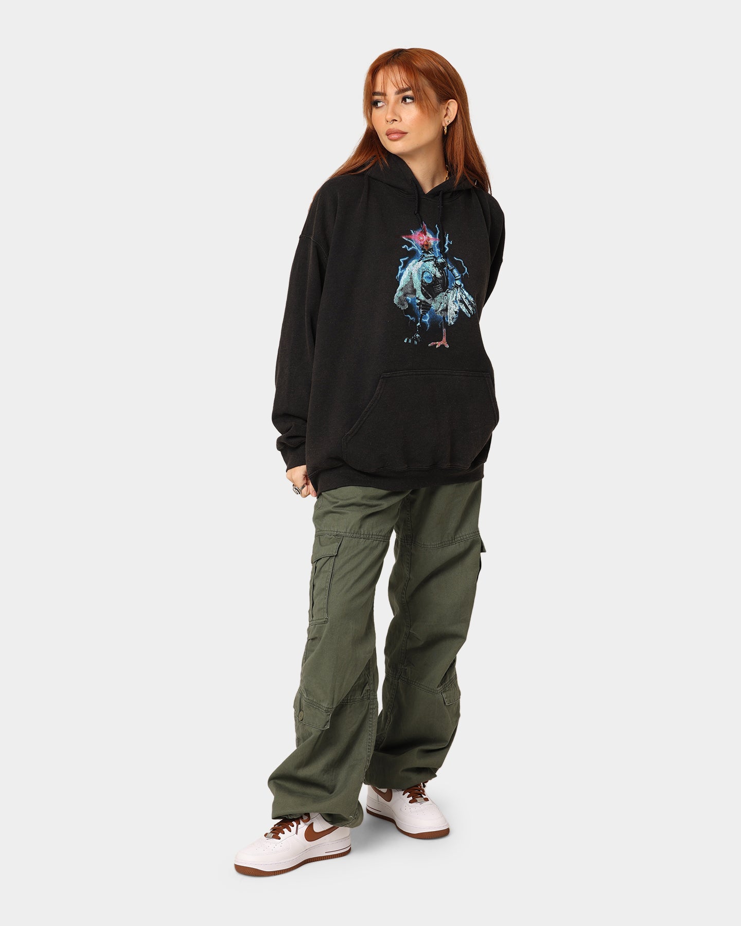 Robot Chicken Vintage Hoodie - Black Wash | American Thrift | Official Merchandise | Perfect for Cosplay, Anime Conventions & Casual Wear