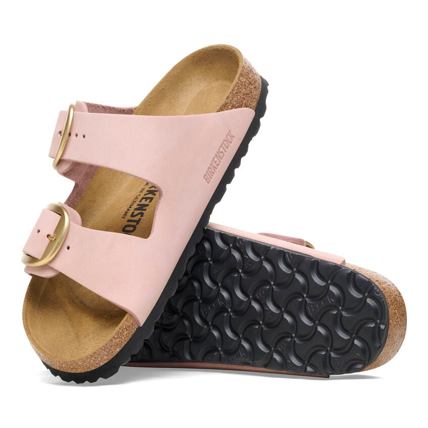 Birkenstock Arizona Big Buckle Sandals - Soft Pink Nubuck Leather - Comfortable Orthopedic Footbed - Perfect for Casual Wear, Summer Outfits & Beach Vacations