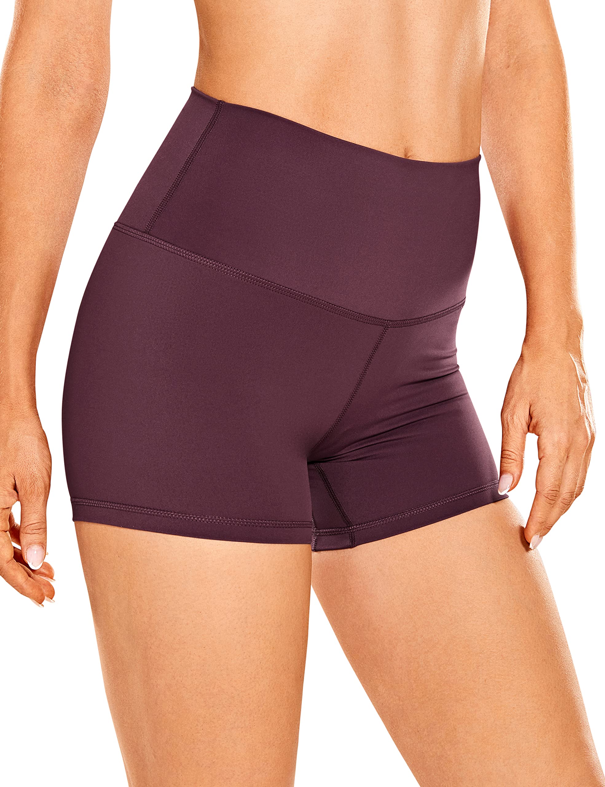 CRZ YOGA Women's High Waist 4'' Biker Shorts - Naked Feeling Workout Spandex Shorts for Yoga, Gym & Running | Perfect for Pilates, Cycling & Lounge Wear