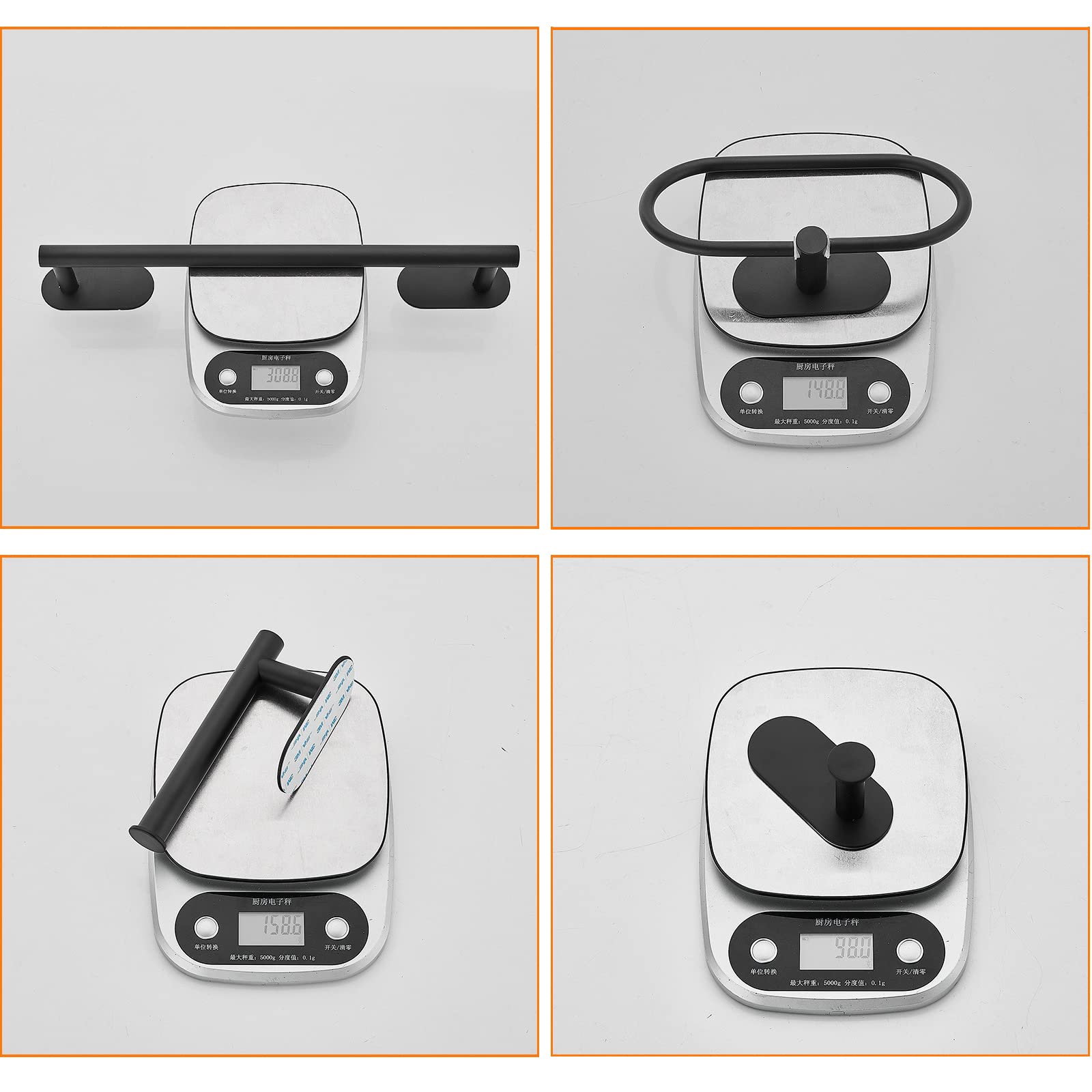 4-Piece Bathroom Hardware Set - 15.7