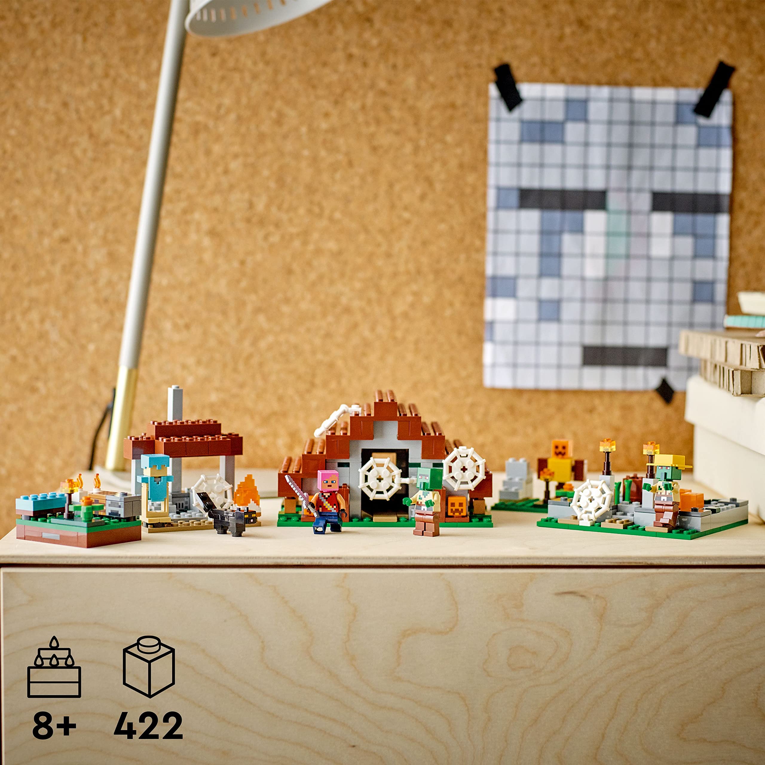 LEGO Minecraft The Abandoned Village Building Kit 21190 - Creative Construction Toy Set with Zombie & Hunter Figures for Kids Ages 8+ | Perfect Gift for Boys & Girls | Fun for Minecraft Game Fans & Collectors | Great for Playtime, Birthday Gifts & Creative Building Scenes