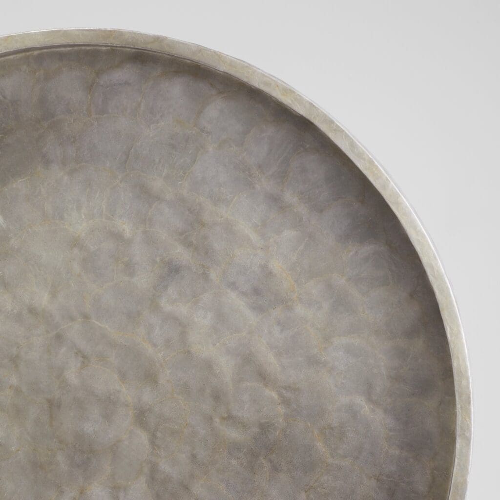 Cyan Design 11689 Triton 24 Inch Round Tray - Smoke Finish Large Decorative Serving Tray for Dining, Coffee Table, or Wall Decor | Perfect for Entertaining, Home Decor, and Gift Giving