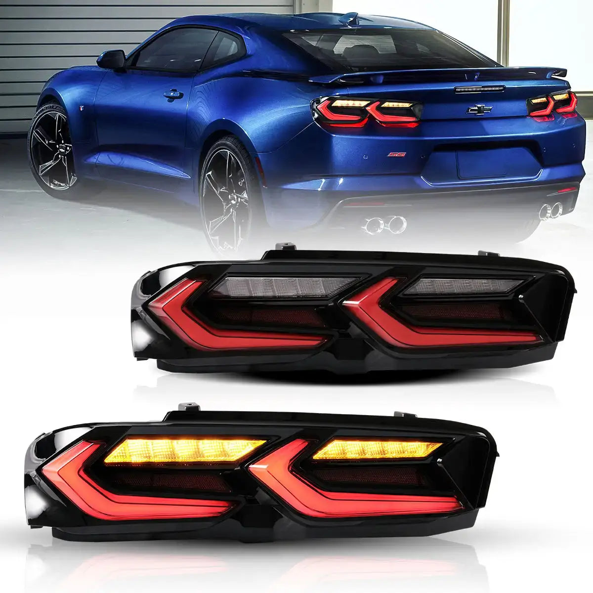 2019-2024 Chevrolet Camaro LED Tail Light Assembly with Sequential Turn Signals - Upgrade Your Ride for Enhanced Visibility & Style | Perfect for Night Driving & Car Shows