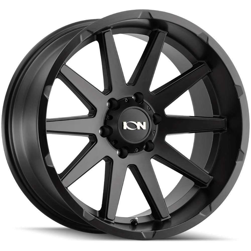 Ion Wheels 143 Matte Black Alloy Steel Wheel - 20x9 Inches, 6x87mm Bolt Pattern, 0mm Offset - Perfect for Trucks, SUVs & Off-Road Vehicles