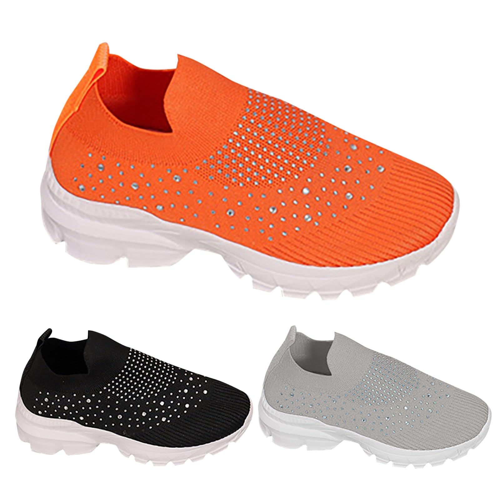 Women's Slip On Mesh Breathable Casual Shoes - Black Dress Sneakers & Men's Lightweight Athletic Tennis Shoes with Platform - Perfect for Work, Walking & Everyday Wear