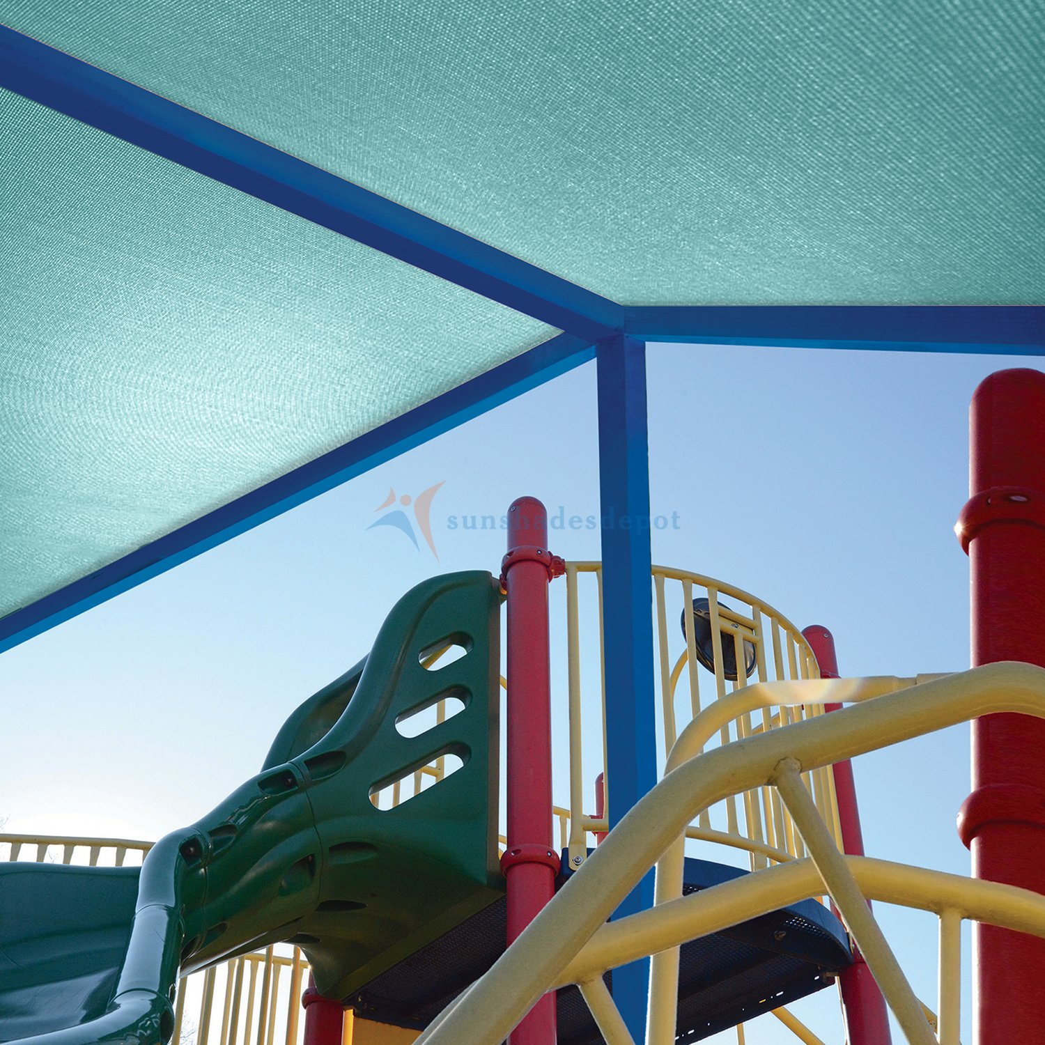 TANG Sunshades Depot 8x59 Ft Turquoise Sunscreen Shade Fabric Roll - 95% UV Block Privacy Screen & Windscreen - Durable Mesh Shade Cloth for Outdoor Garden, Greenhouse, Barn, and Patio Protection