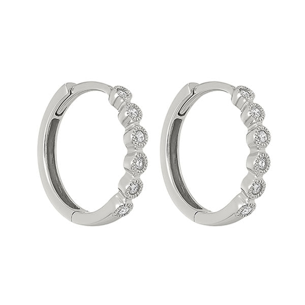 14K White Gold Diamond Stud Earrings (1/8 CTW) - Perfect for Weddings, Anniversaries & Special Occasions
