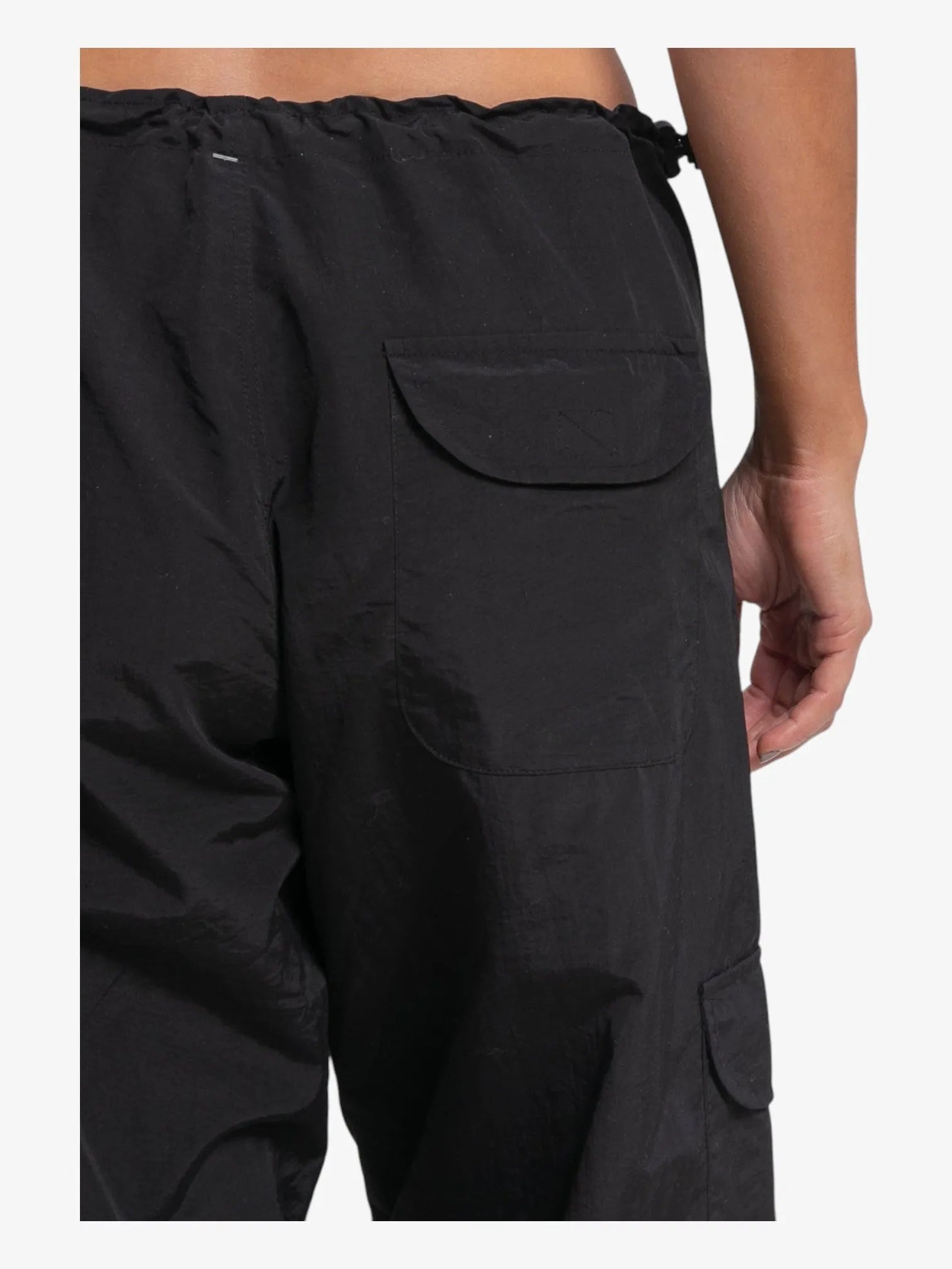 Rusty Double Trouble Black Parachute Pants - Stylish & Durable Cargo Pants for Urban Streetwear & Outdoor Adventures