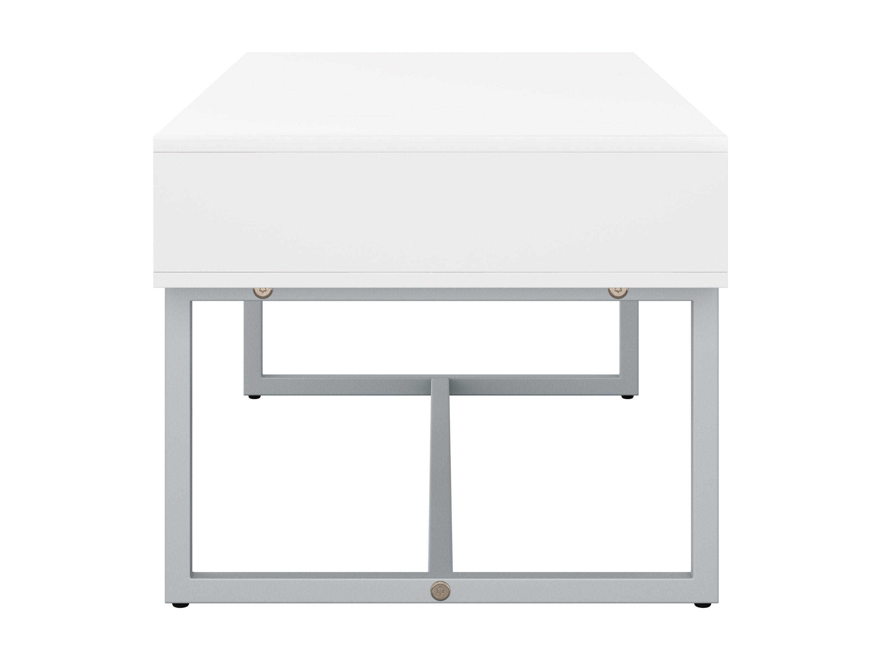 Modern White Rectangular Coffee Table - Stylish Living Room Furniture for Small Spaces & Apartments