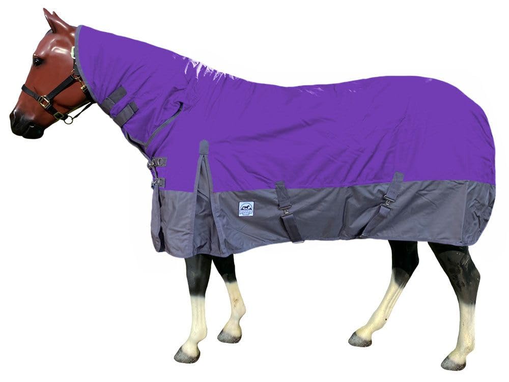 1680D Heavy Duty Combo Neck Turnout Horse Blanket - 200g Polyfill Insulation for Winter Warmth | Waterproof & Breathable Stable Rug for Horses, Ponies & Draft Horses in Cold Weather