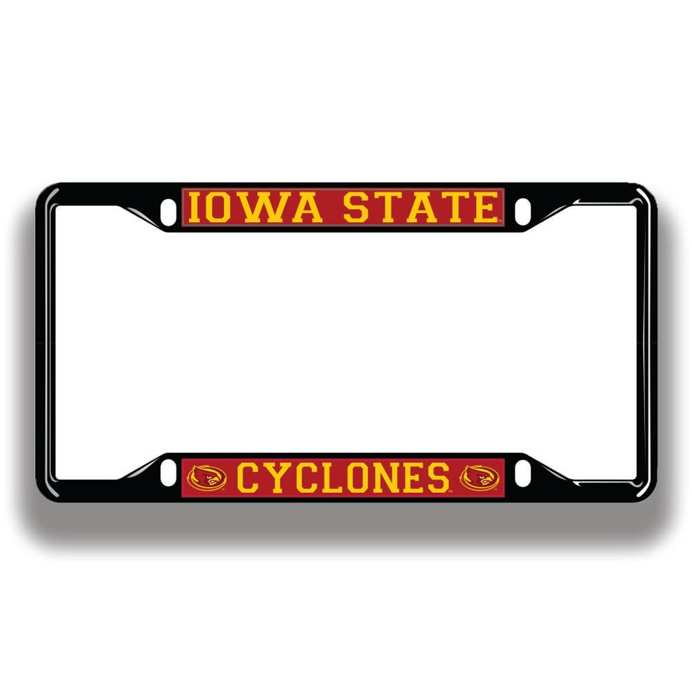 Official NCAA Licensed Black License Plate Frame - Durable Metal Car Accessory for College Sports Fans - Perfect for Tailgating, Game Day & Alumni Pride