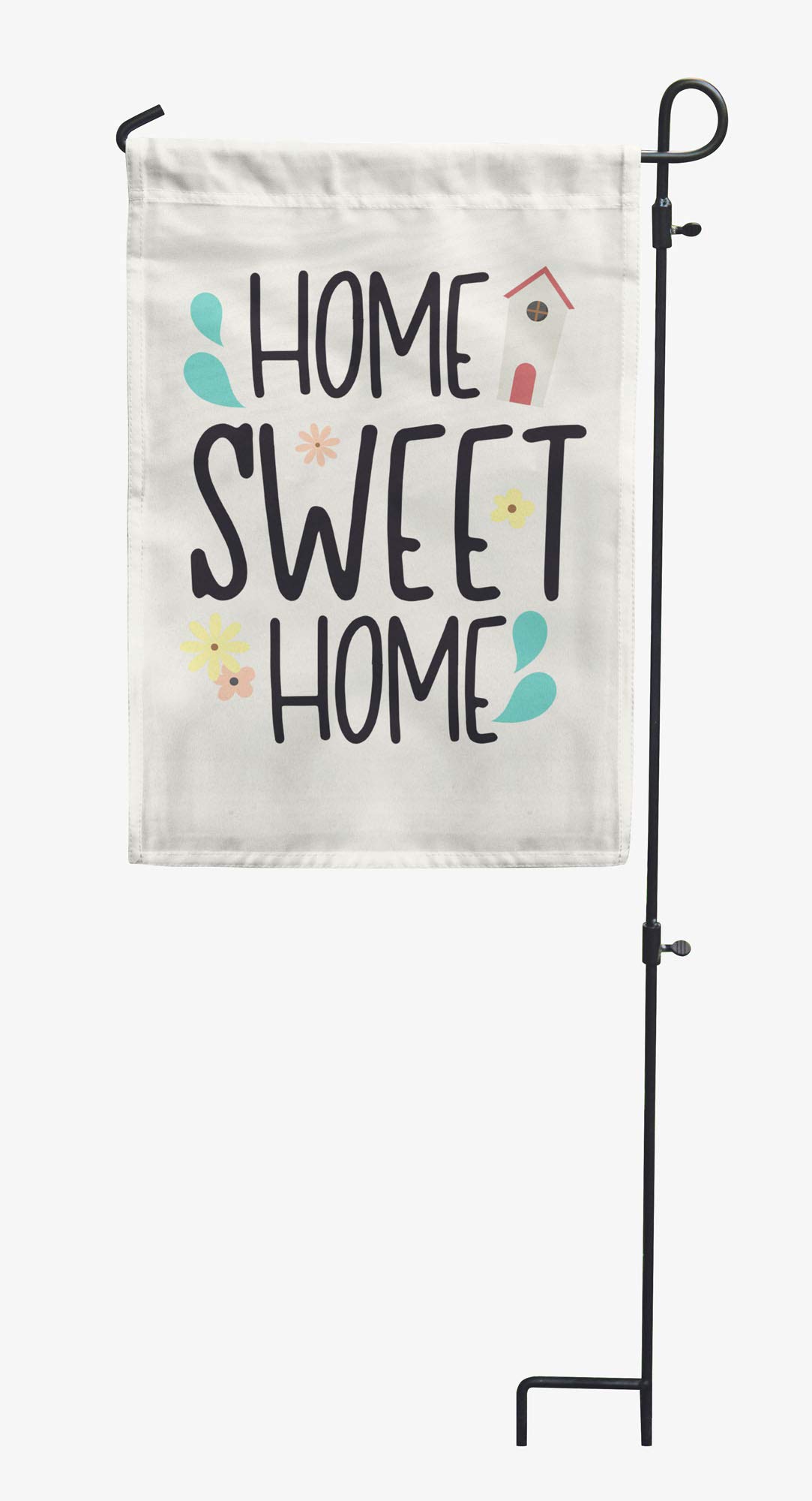 Printtoo White Double Sided 'Home Sweet Home' Garden Flag - Summer Camping Decor for Outdoor Enthusiasts | Perfect for Backyards, RV Parks & Campsites